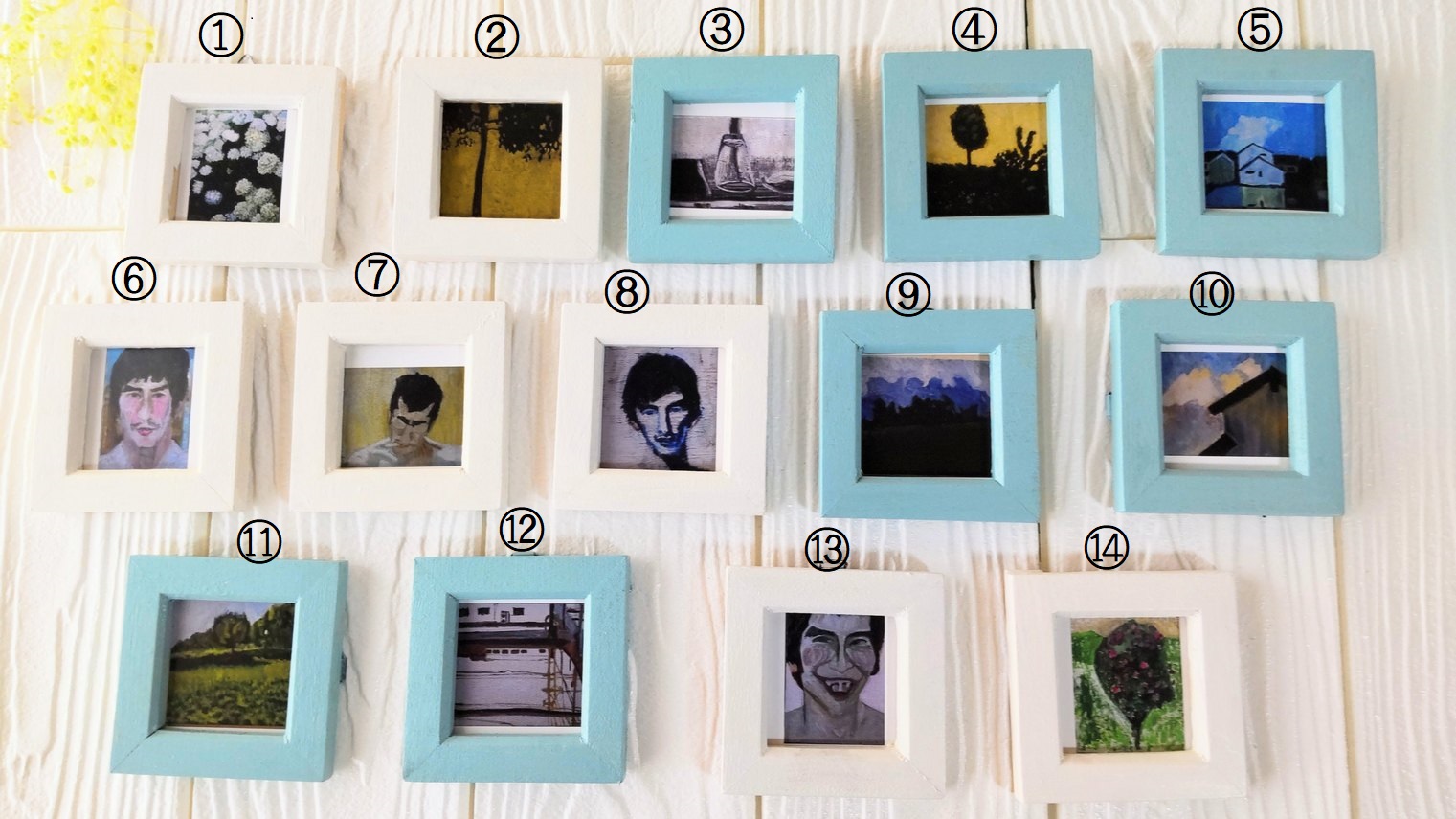 選べる複製ミニ正方形絵画 壁掛け 写真立て Iichi ハンドメイド クラフト作品 手仕事品の通販