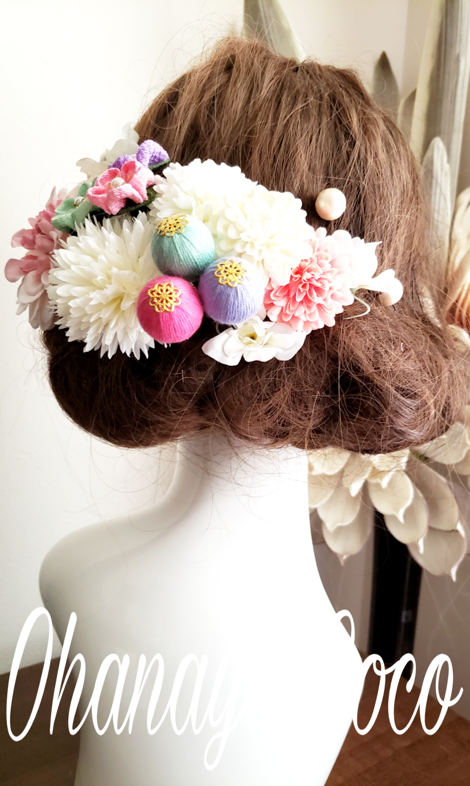 甘花 パステルカラーの髪飾り点set No7 Iichi ハンドメイド クラフト作品 手仕事品の通販
