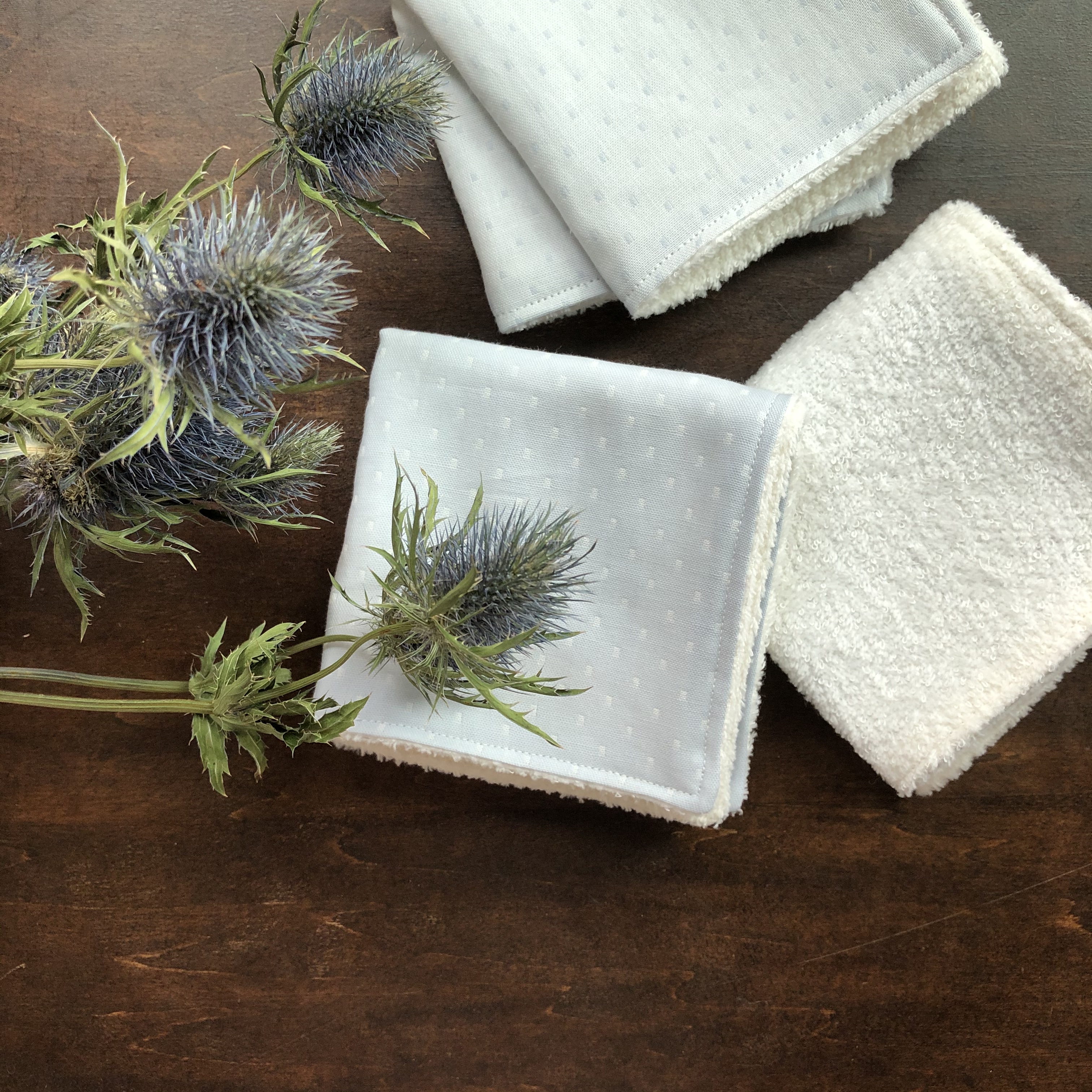 ダブルガーゼ パイル生地のハンカチタオル Iichi ハンドメイド クラフト作品 手仕事品の通販