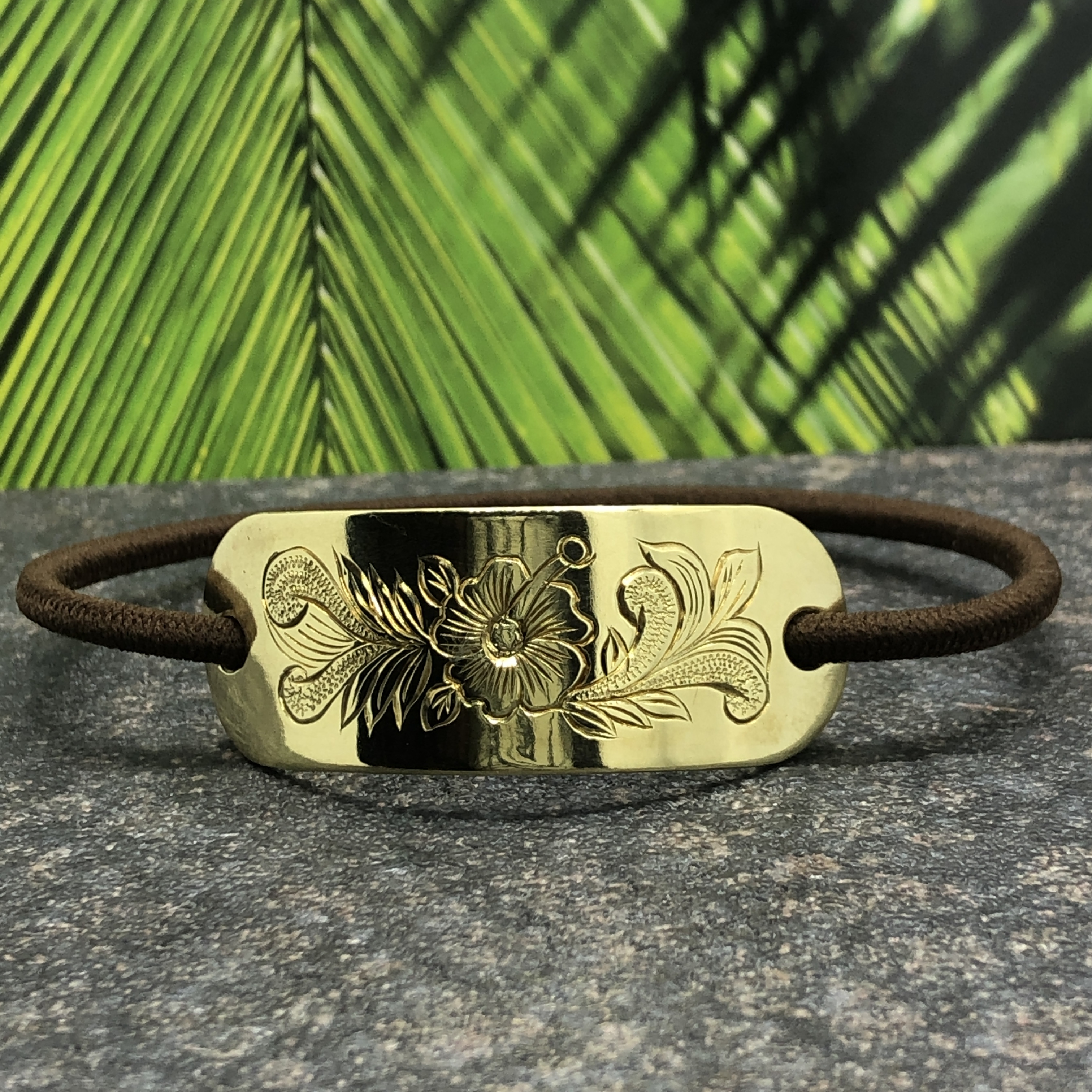 Hawaiian Hair Tie Gold 髪を結んでアロハな気分になる金色のヘアゴム Iichi ハンドメイド クラフト作品 手仕事品の通販