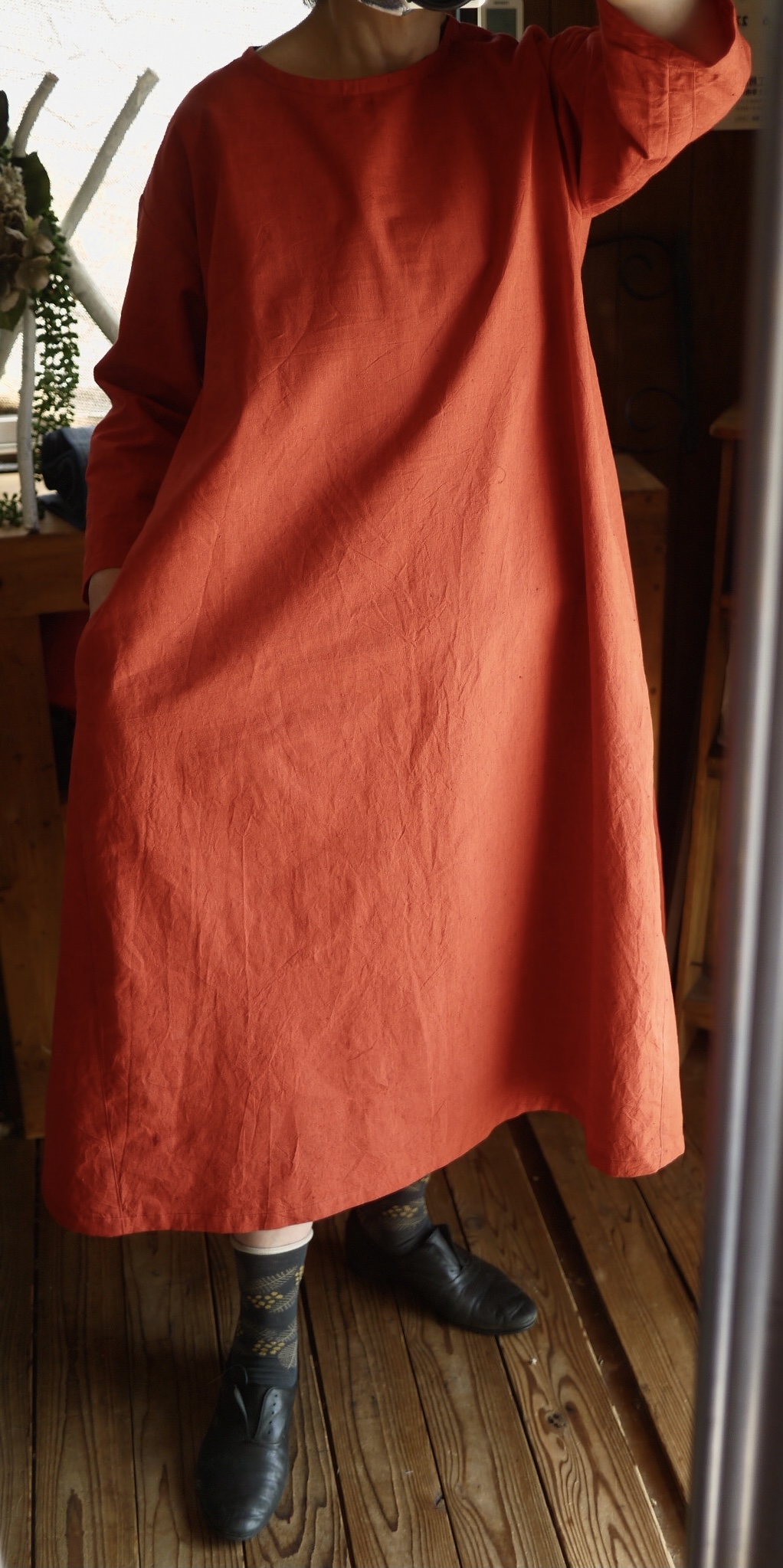 広幅木綿反物からワンピース Iichi ハンドメイド クラフト作品 手仕事品の通販