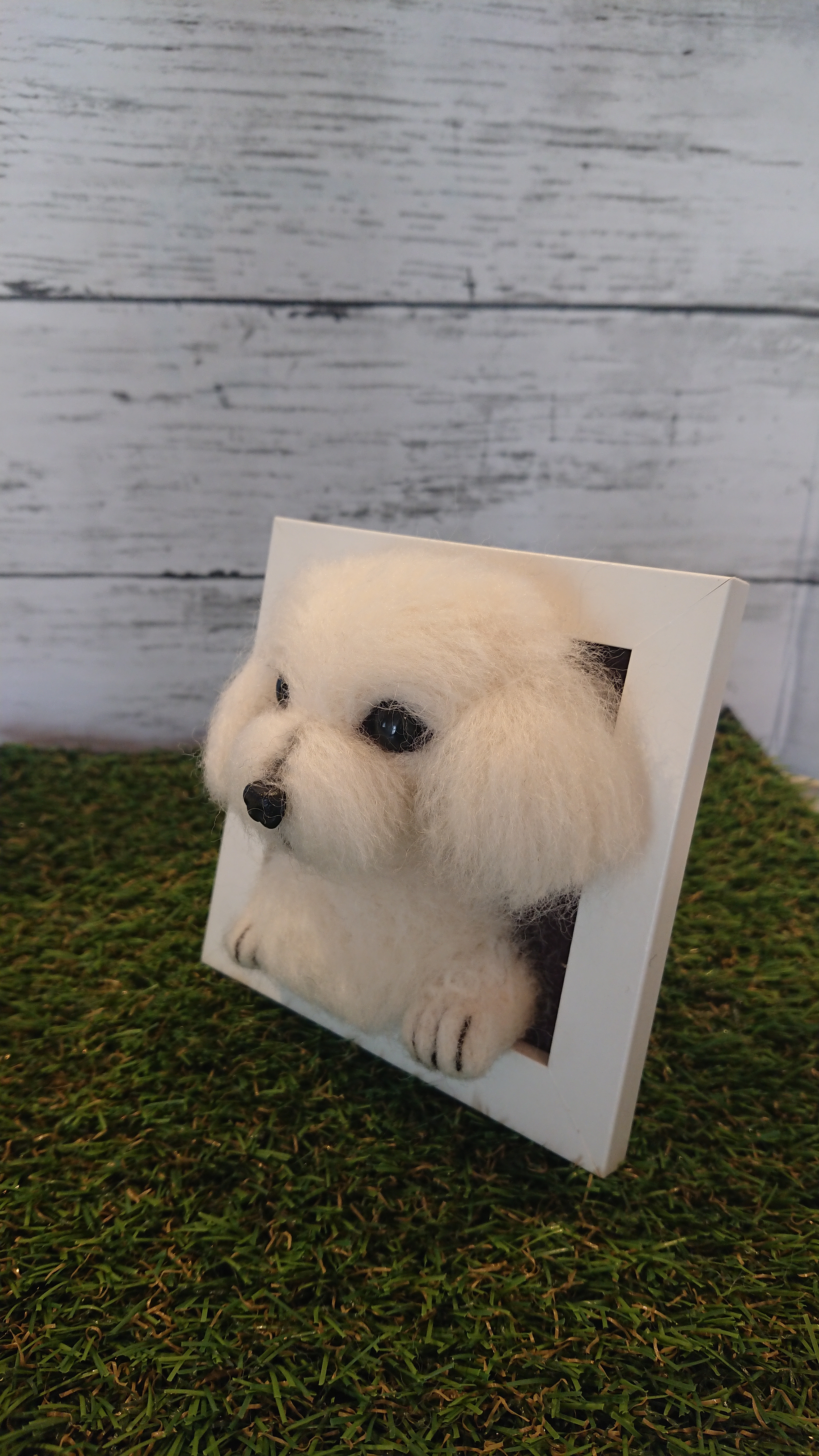 羊毛フェルト 犬 マルチーズ Iichi ハンドメイド クラフト作品 手仕事品の通販