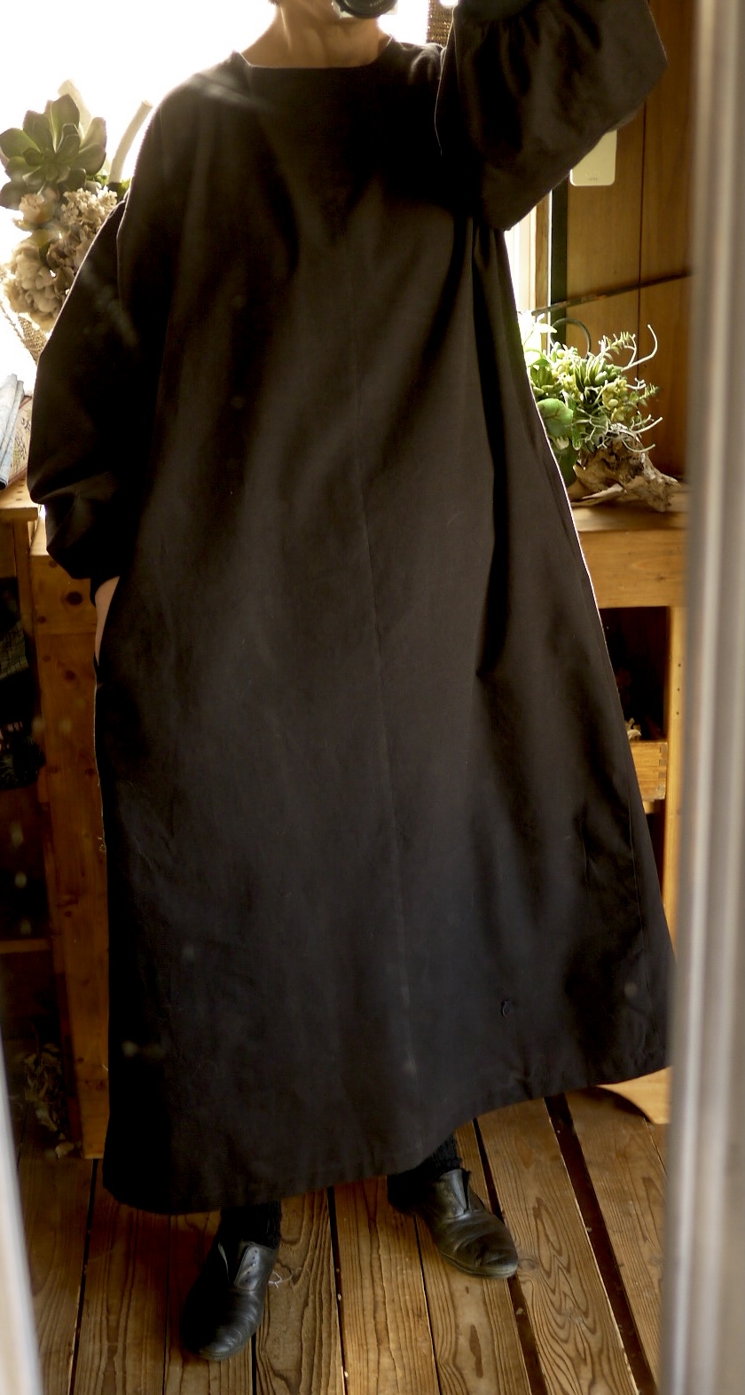 久留米絣ふんわり袖のワンピース Iichi ハンドメイド クラフト作品 手仕事品の通販