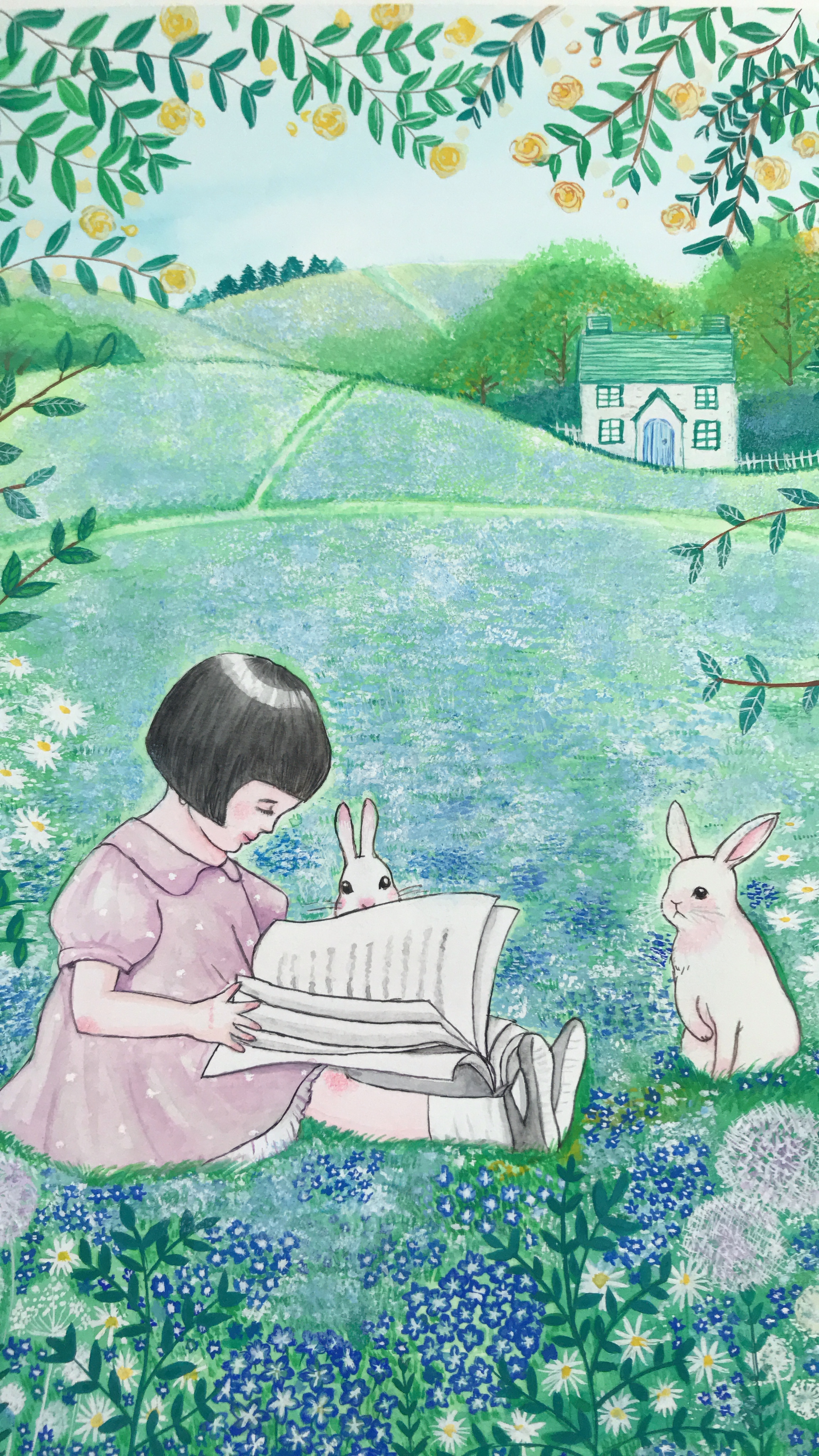 【夜明け】　アクリル絵画　子供部屋　施設にも(^^) 原画の販売になります 夜明け】 アクリル絵画 子供部屋 施設にも(^^) 原画の販売になります