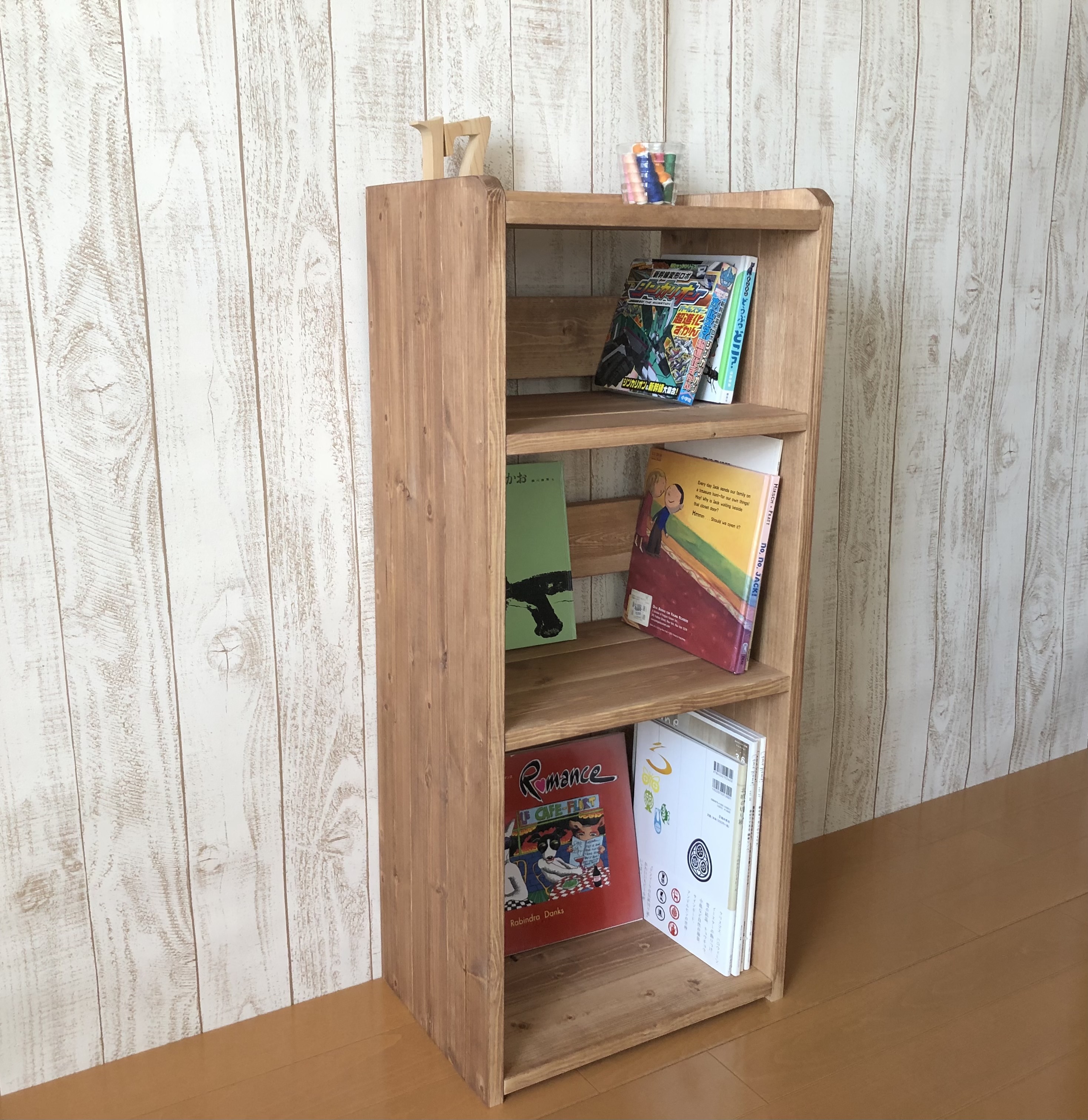 絵本棚 フリーラック オープンラック ハンドメイド 家具 チーク 39 まで変更可能 Iichi ハンドメイド クラフト作品 手仕事品の通販