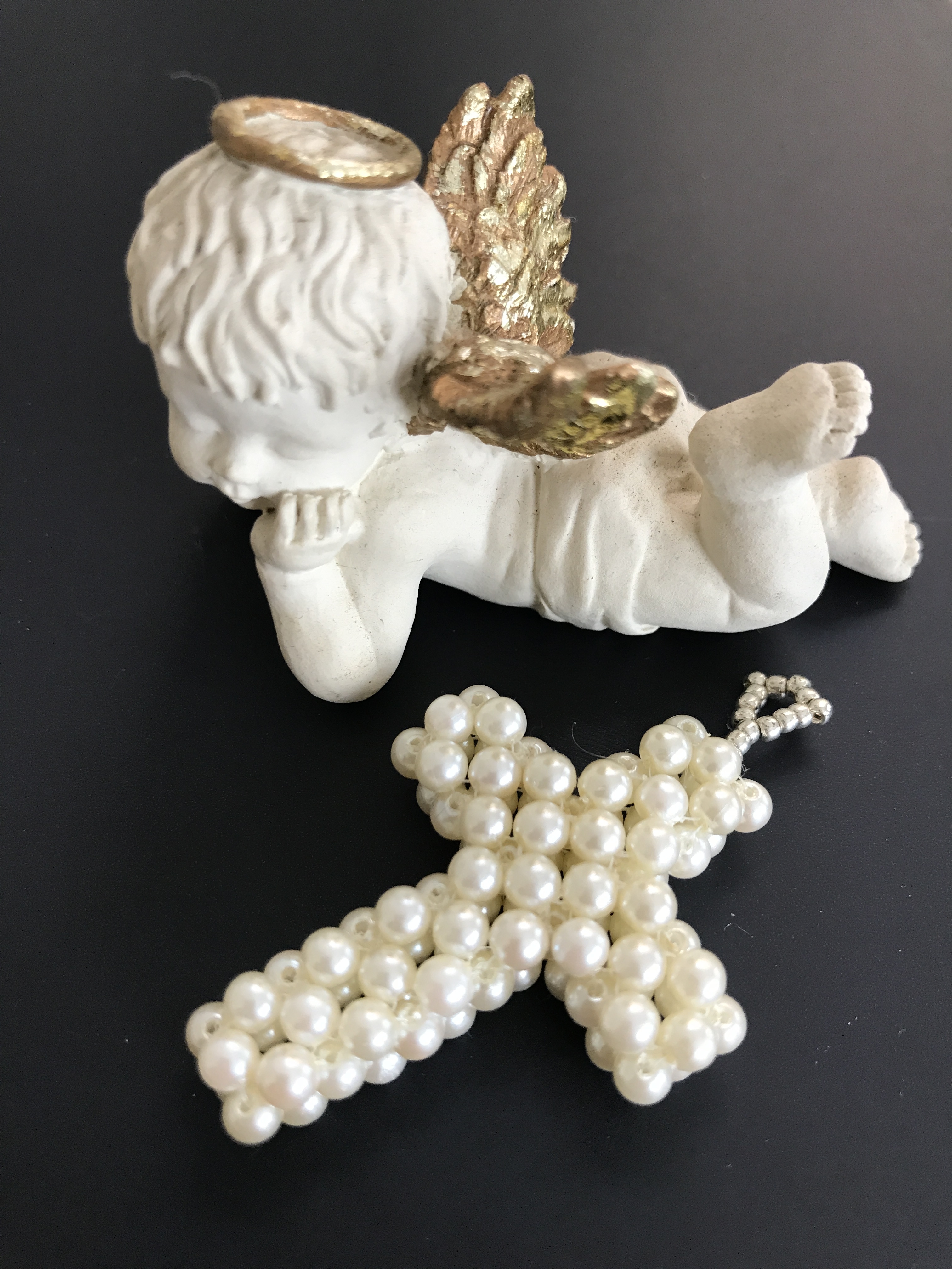 35 クロス パールビーズアクセサリー Iichi ハンドメイド クラフト作品 手仕事品の通販