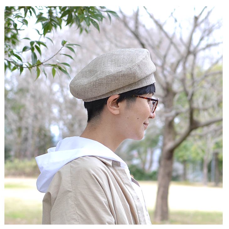 夏素材 和紙織のベレー帽 Japan Paper Beret Iichi ハンドメイド クラフト作品 手仕事品の通販