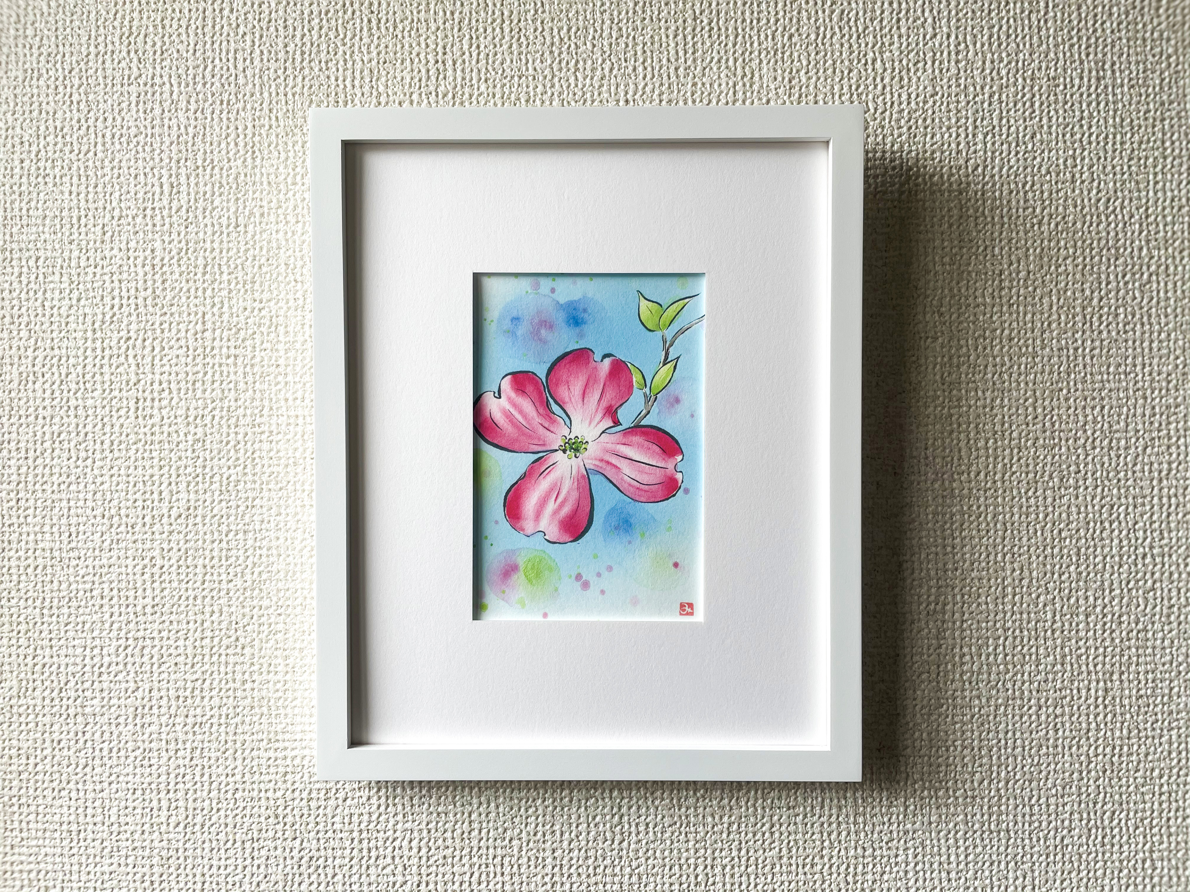 原画 ハナミズキ 花水木 花の絵 インテリア 絵画 アート Iichi ハンドメイド クラフト作品 手仕事品の通販
