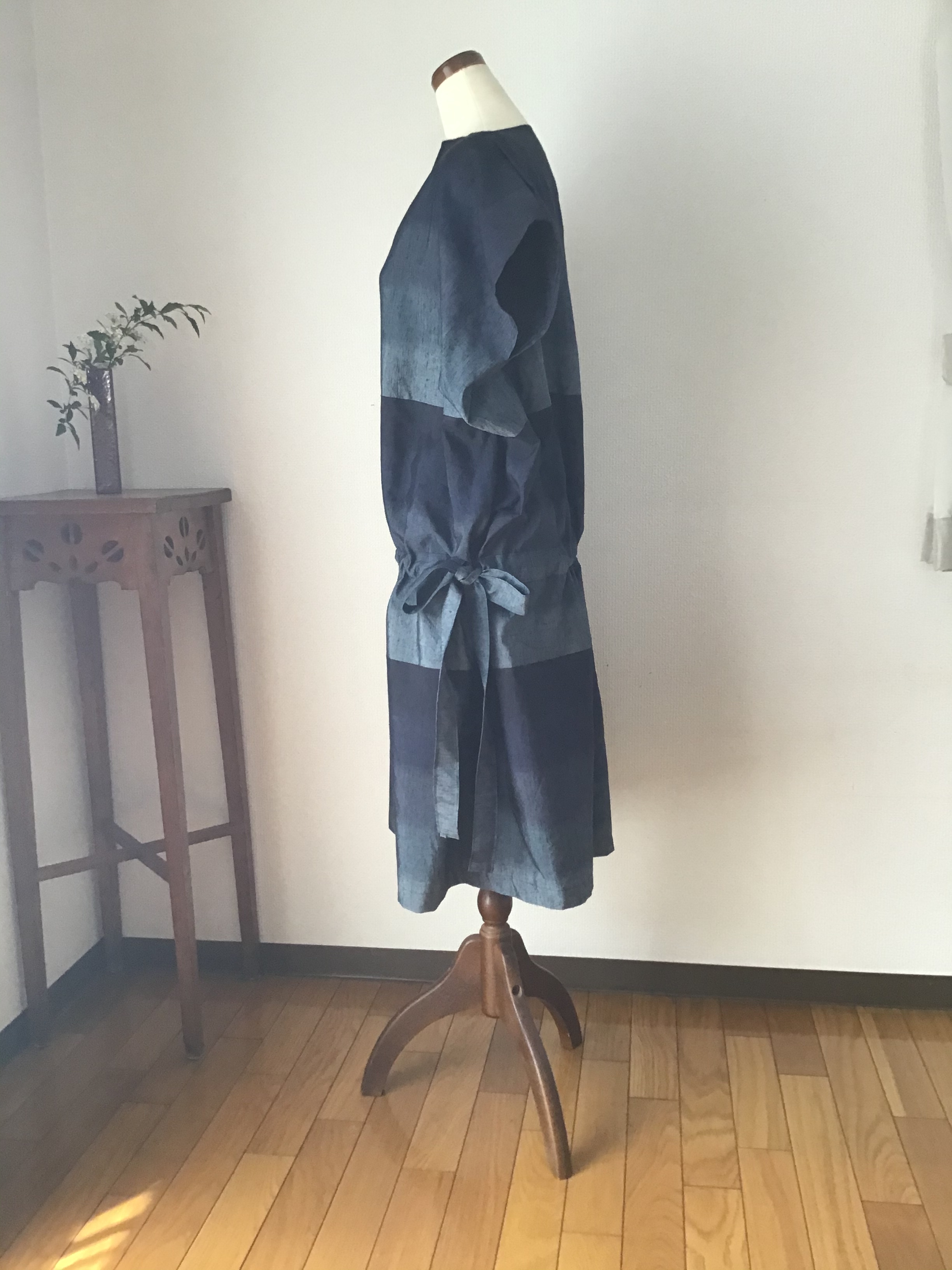 着物リメイク ワンピース 鰹縞 Iichi ハンドメイド クラフト作品 手仕事品の通販