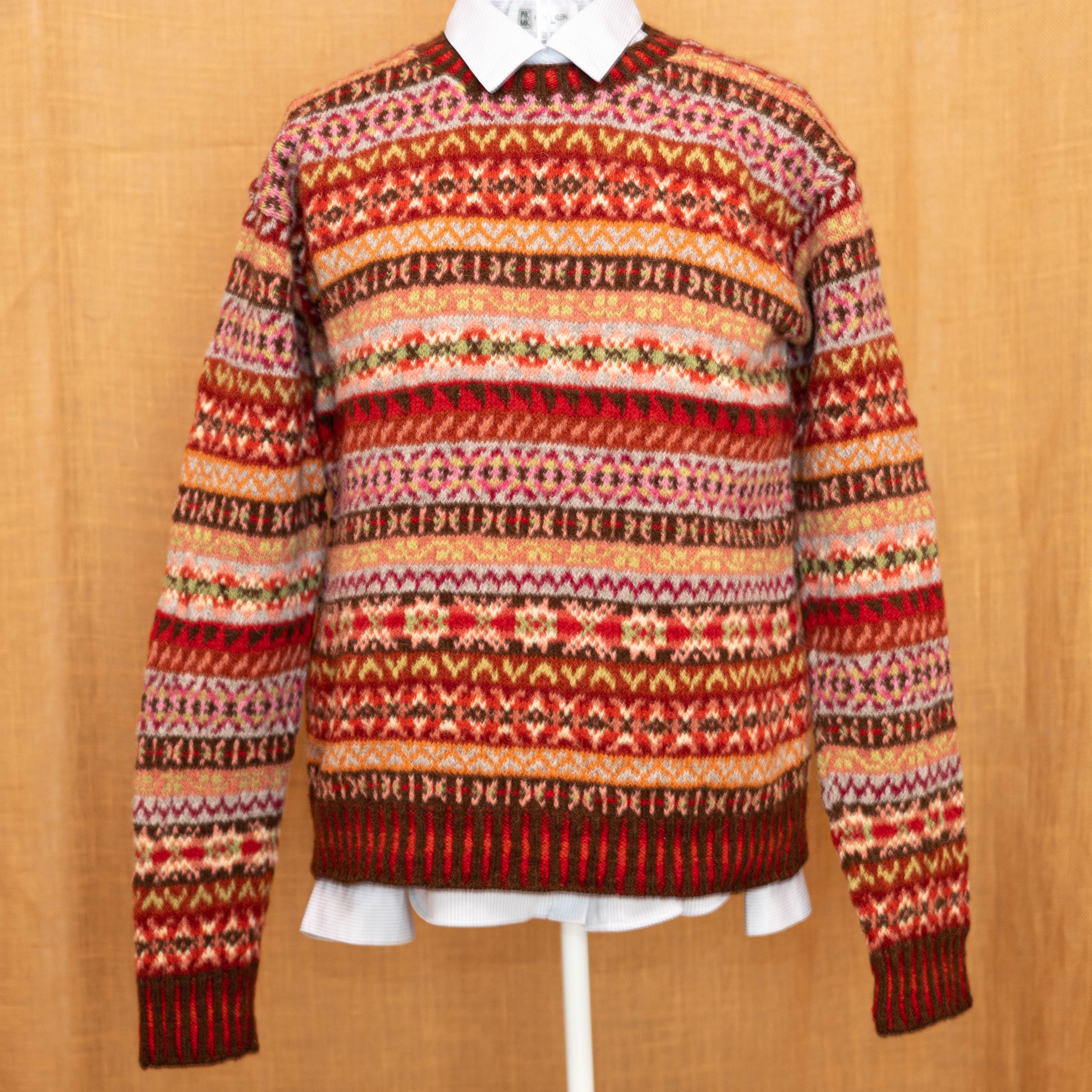 品質満点 お花のセーター フェアアイル 手編み gpstiger.com