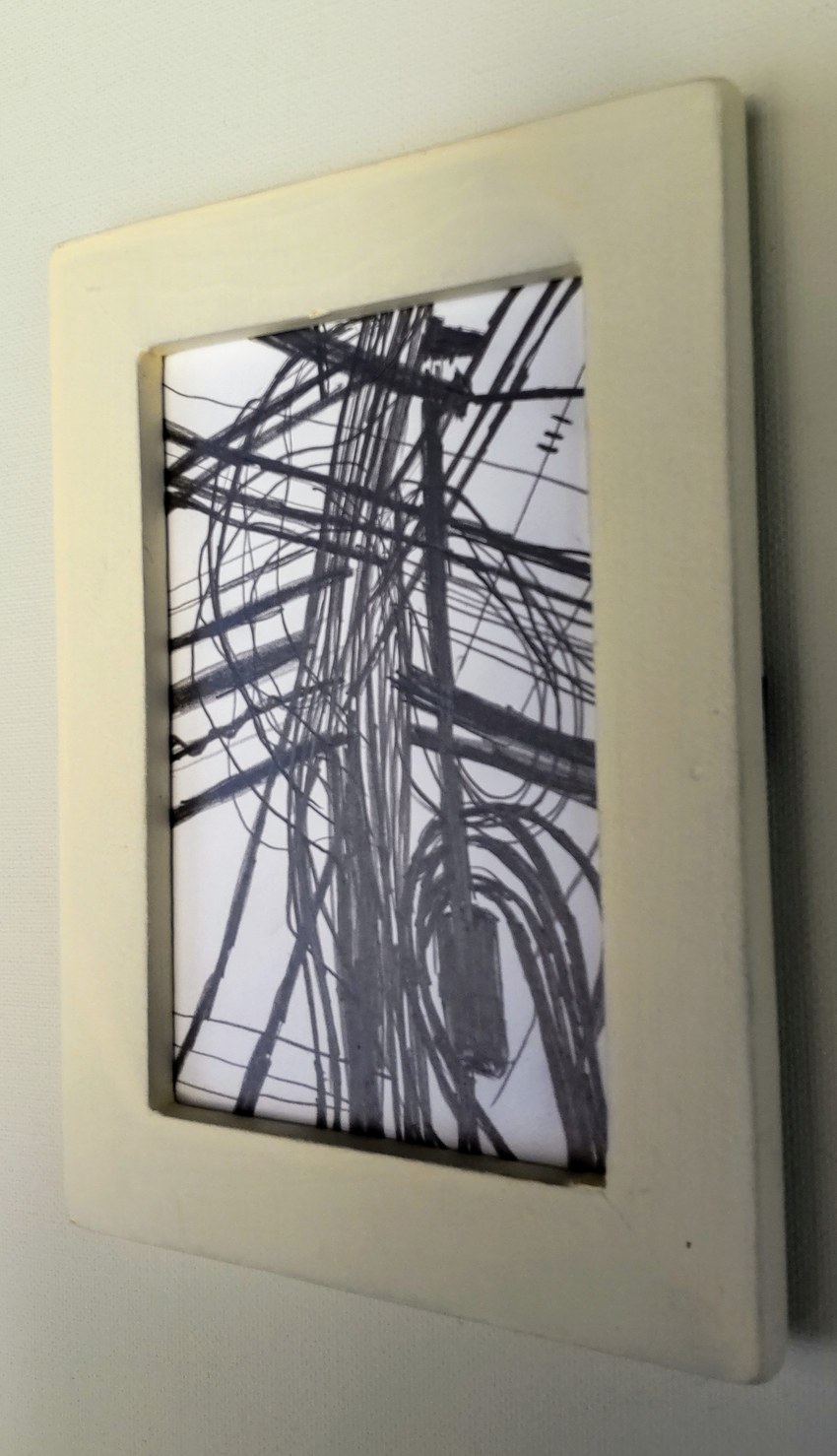 原画イラスト 額装 電柱１ 壁掛け 写真立て Iichi ハンドメイド クラフト作品 手仕事品の通販