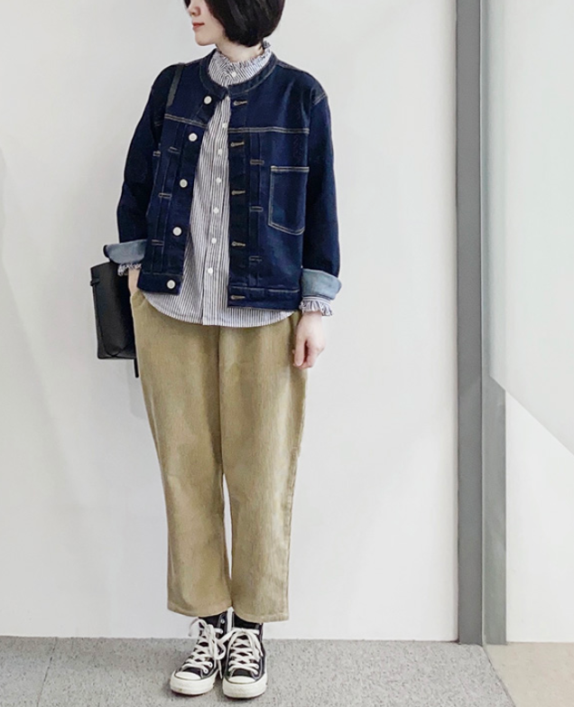 デニムジャケット 春ブラウス カーディガンコート ショートジャケット コート Iichi ハンドメイド クラフト作品 手仕事品の通販