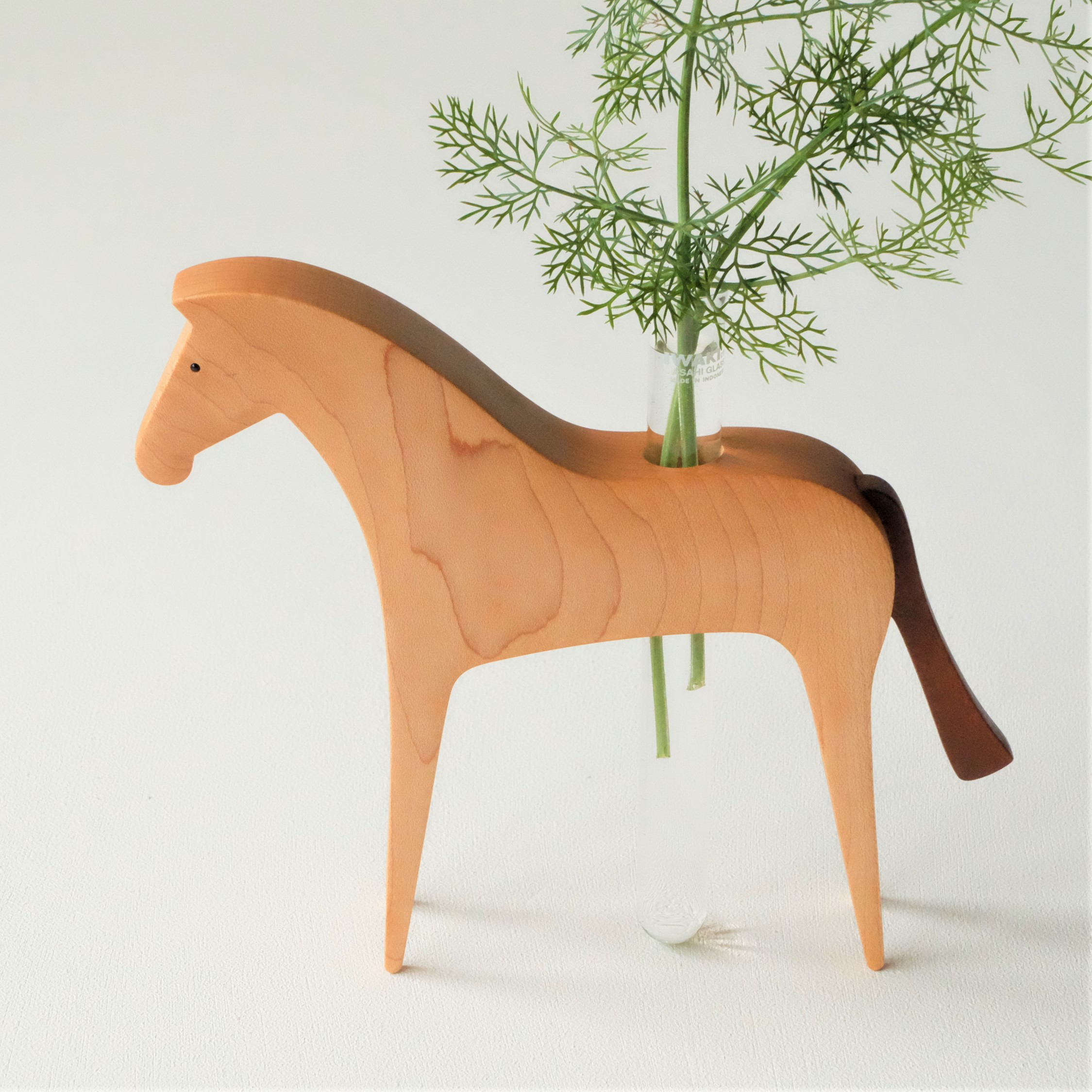 馬の一輪挿し メープル材 フラワーベースm 0517 Iichi ハンドメイド クラフト作品 手仕事品の通販