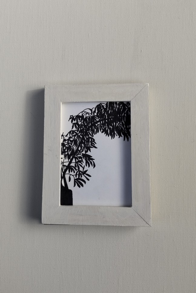 原画イラスト 額装 観葉植物２ 壁掛け 写真立て Iichi ハンドメイド クラフト作品 手仕事品の通販