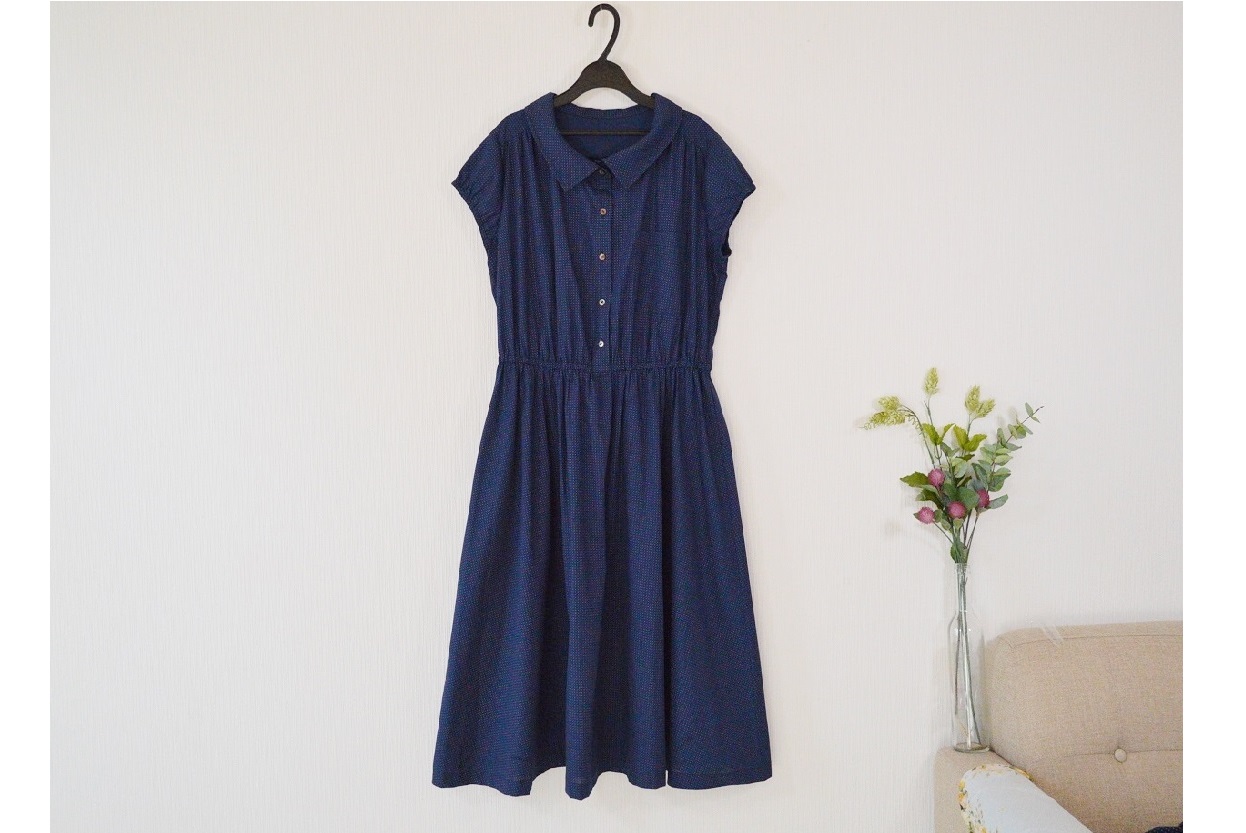 上質コットン100 大人可愛い半袖ワンピース Iichi ハンドメイド クラフト作品 手仕事品の通販