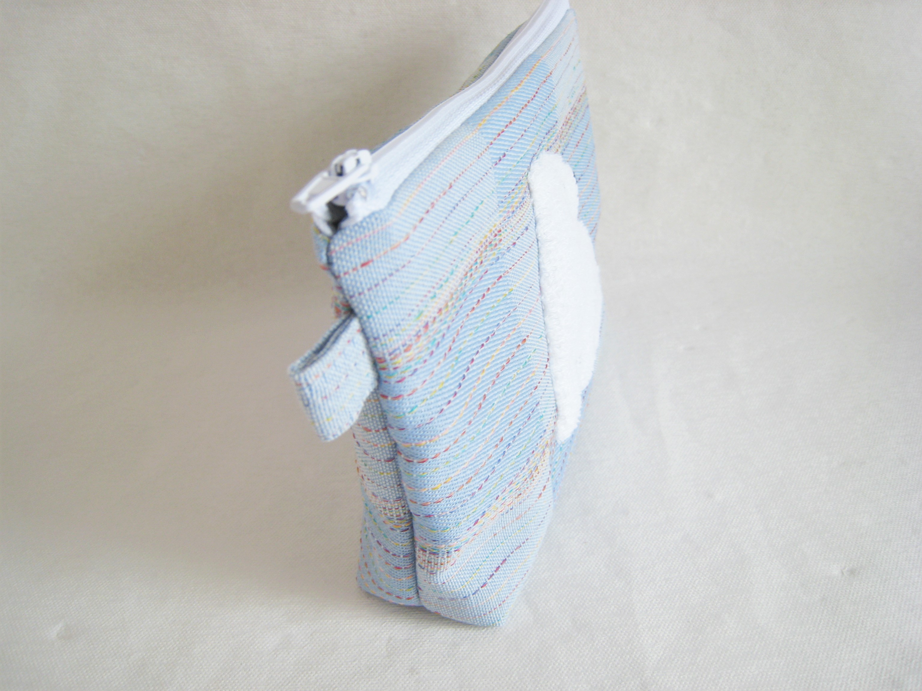 お座りポーズのかわいい白くまポーチ 水色 Iichi ハンドメイド クラフト作品 手仕事品の通販