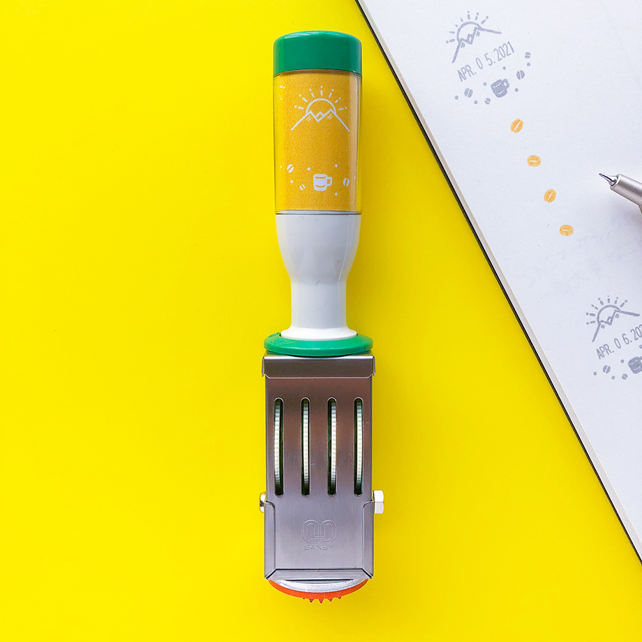 おはよう コーヒーの日付印 福わけはんこ Iichi ハンドメイド クラフト作品 手仕事品の通販