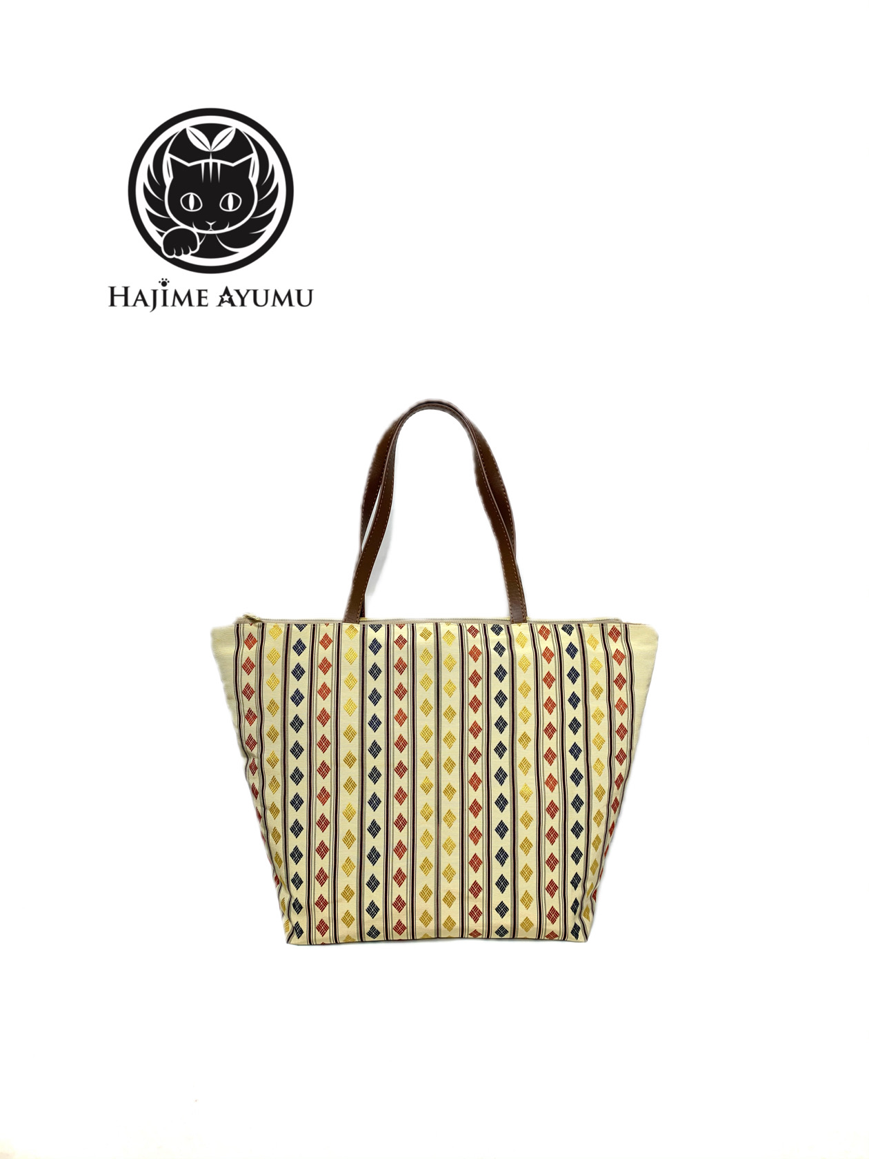 現品1点のみ!!】HAJIME AYUMU 筑前博多織 高級和柄着物帯リメイク 現品1点のみ!!】HAJIME AYUMU 筑前博多織 高級和柄着物帯リメイク