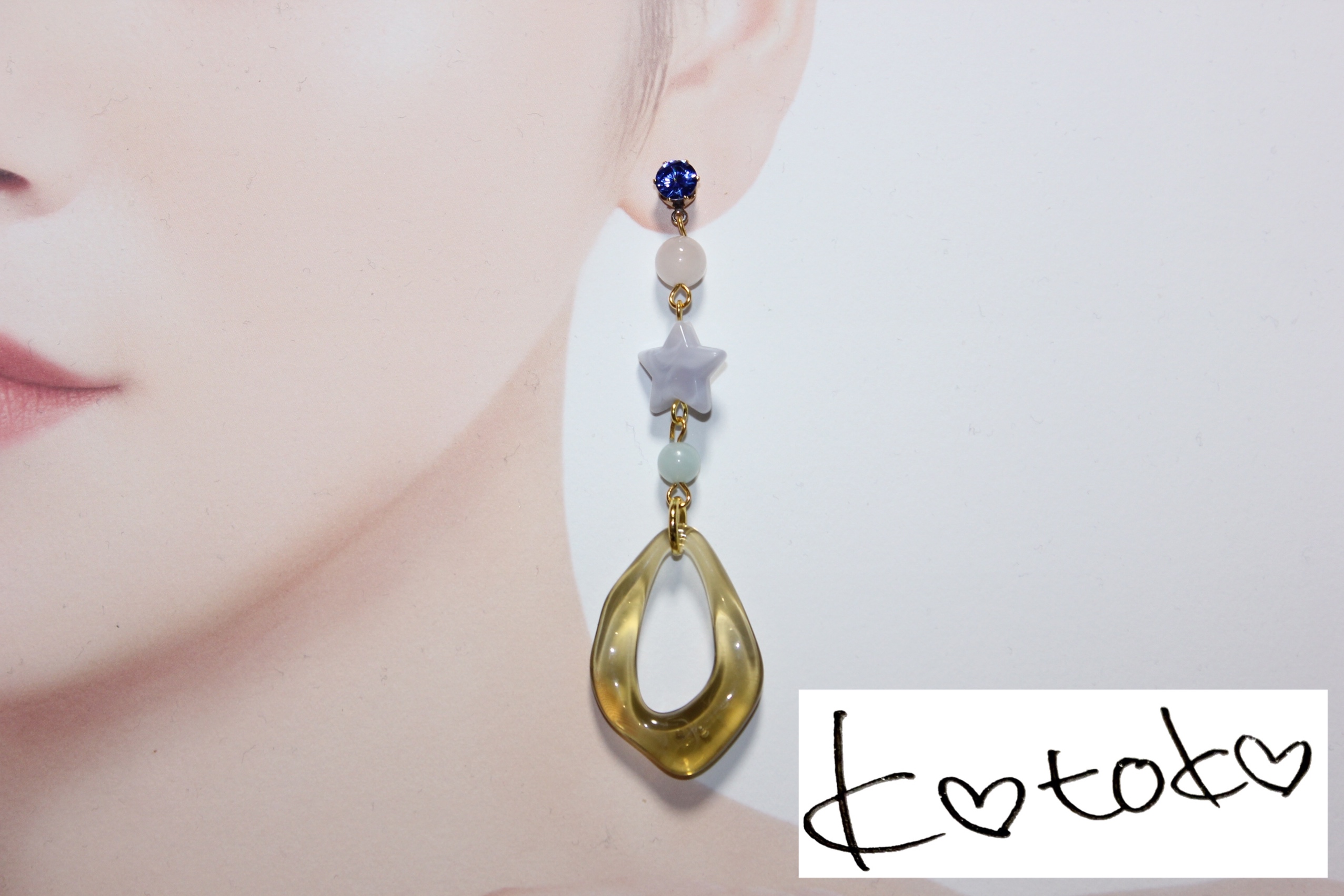 シンプル 可愛い 夏ピアス Iichi ハンドメイド クラフト作品 手仕事品の通販