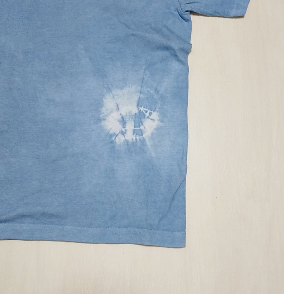 藍染め絞りtシャツ メンズ Sサイズ 草木染め インド藍染め Iichi ハンドメイド クラフト作品 手仕事品の通販