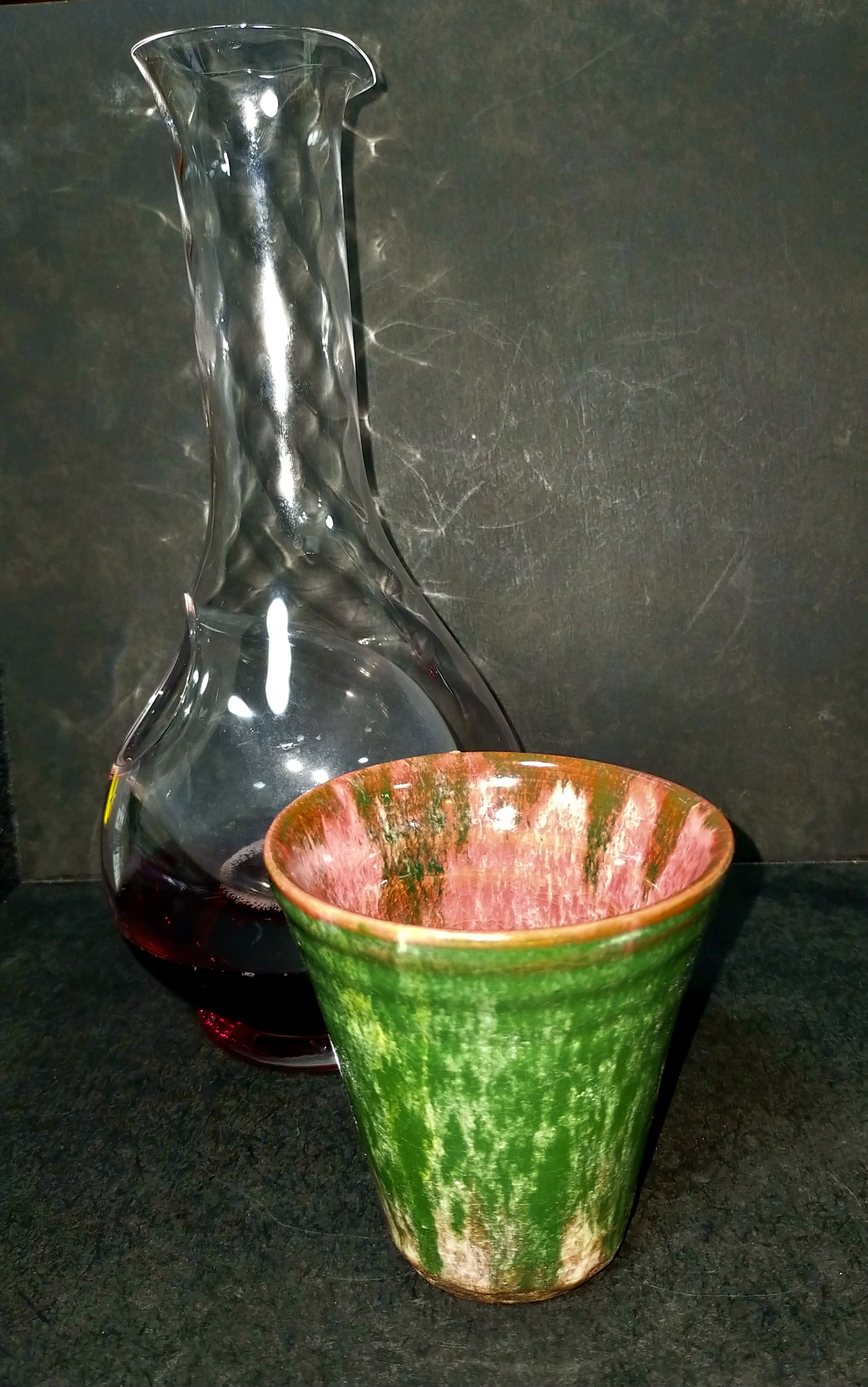 葡萄実赤 と 覆い被さる葉 緑 ワイングラス Iichi ハンドメイド クラフト作品 手仕事品の通販