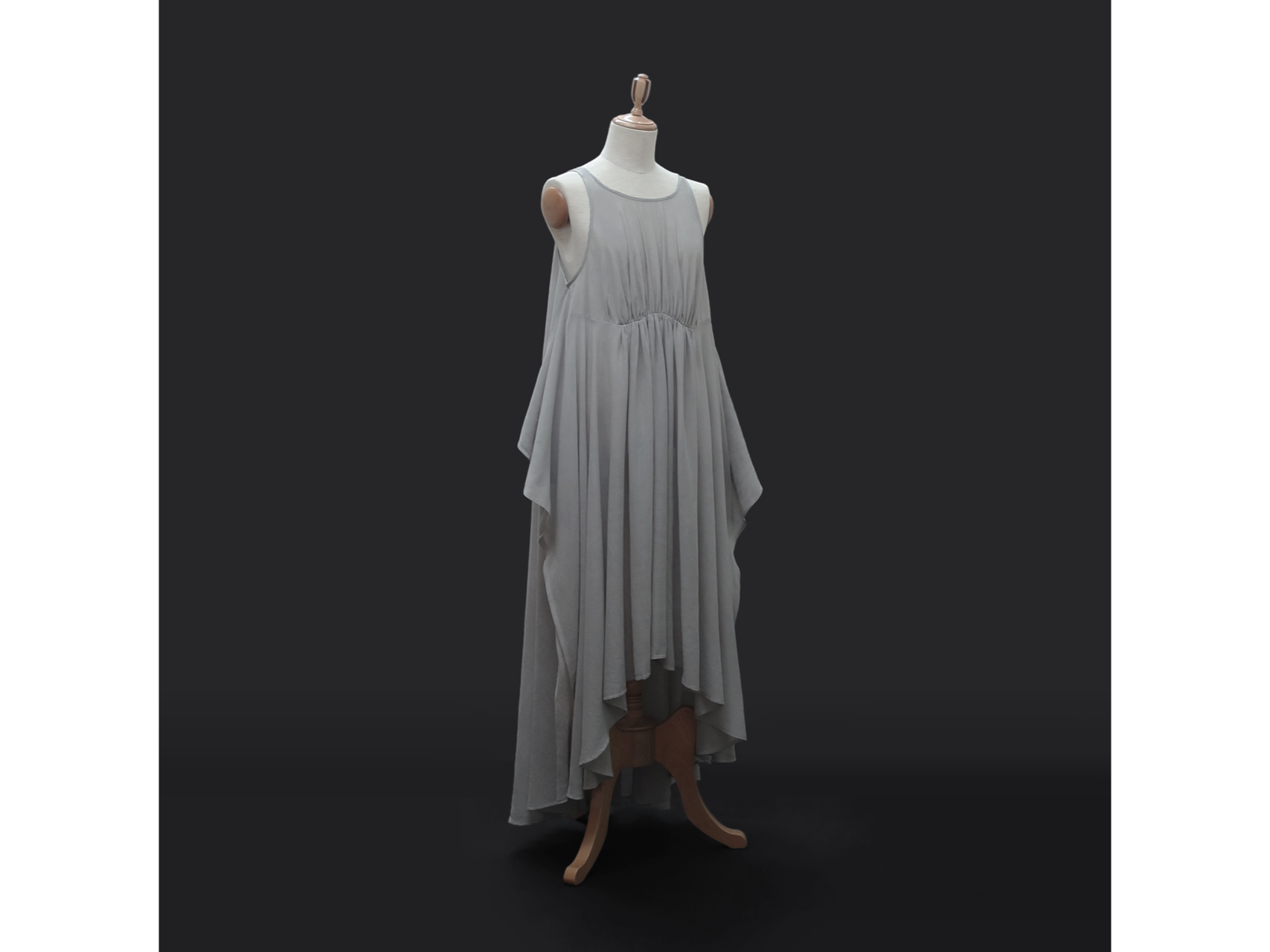 受注制 泥染 フリーサイズ ドレープロングワンピース Op 2 Iichi ハンドメイド クラフト作品 手仕事品の通販