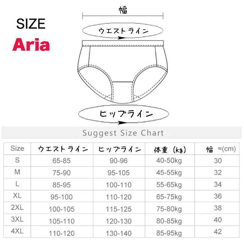 ナプキン不要 Aria サニタリーショーツ 吸水 生理用 尿もれ オムツ 生理 Iichi限定 Iichi ハンドメイド クラフト作品 手仕事品の通販