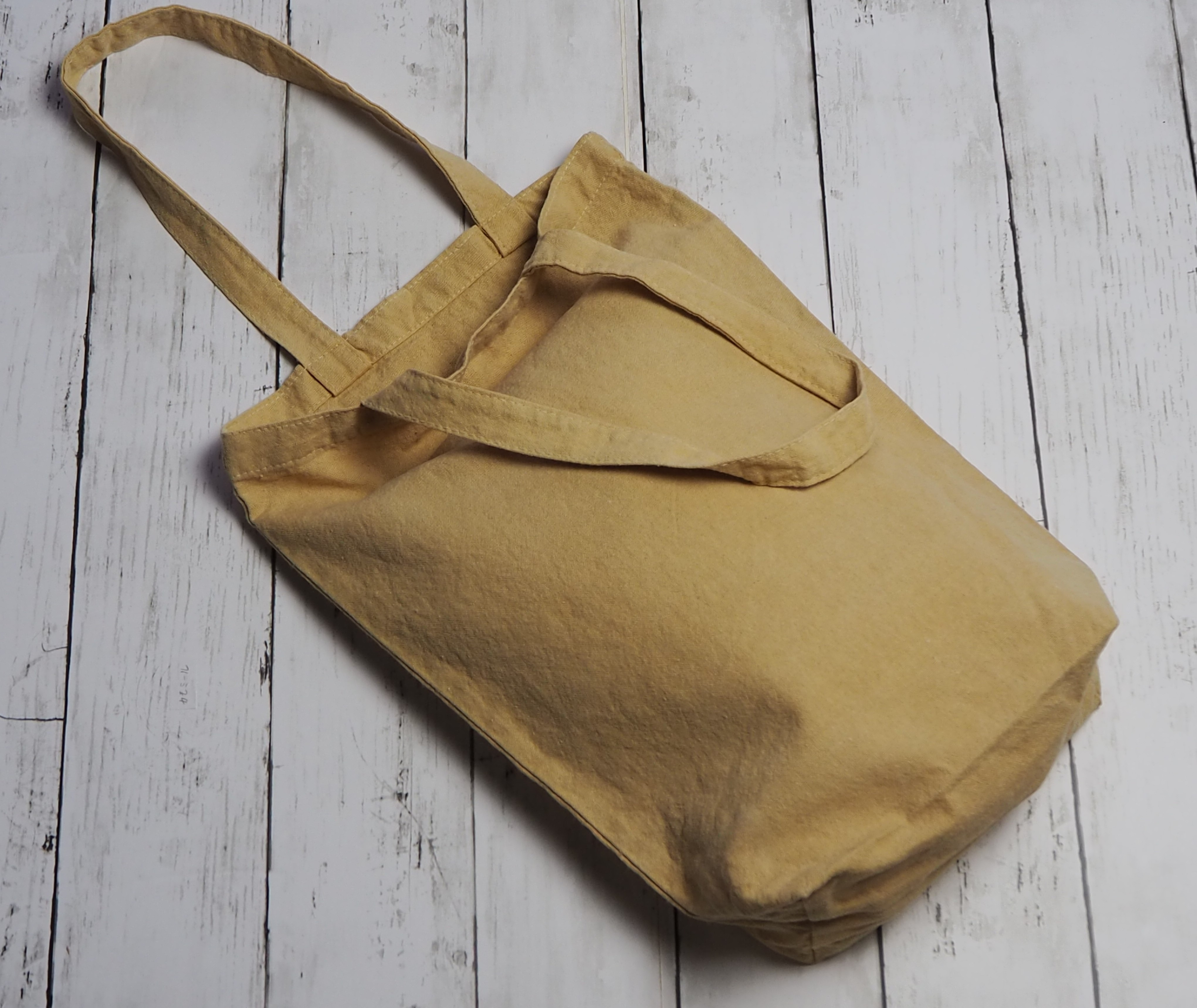 エコバッグ ジャーマンカモミール染め Iichi ハンドメイド クラフト作品 手仕事品の通販