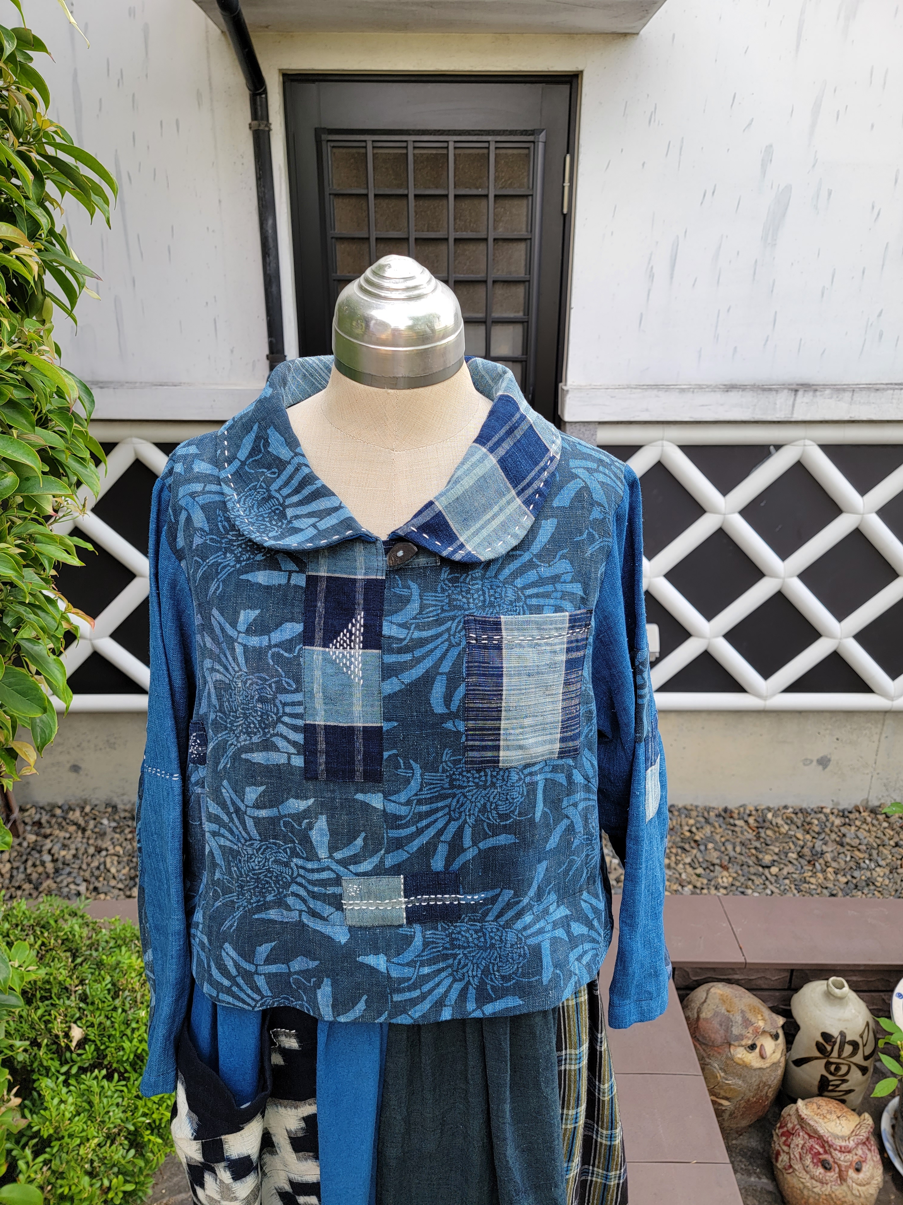 開梱 設置 無料 着物リメイク 手作り 型染め 絵がすりなど パッチ ワンピース 着物 Ustavnisud Me