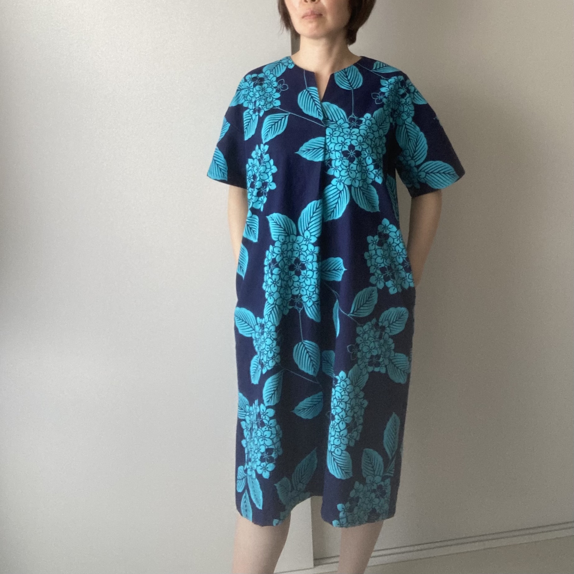 浴衣で作ったワンピース 紫陽花 Iichi ハンドメイド クラフト作品 手仕事品の通販