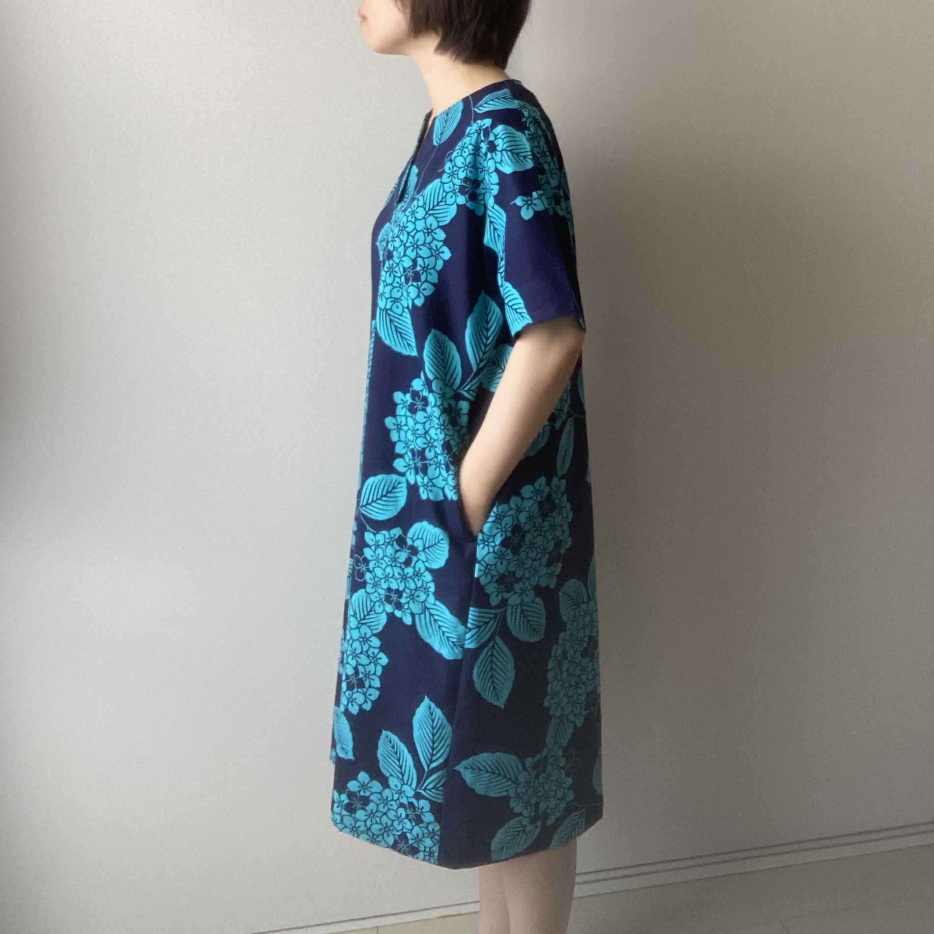 浴衣で作ったワンピース 紫陽花 Iichi ハンドメイド クラフト作品 手仕事品の通販