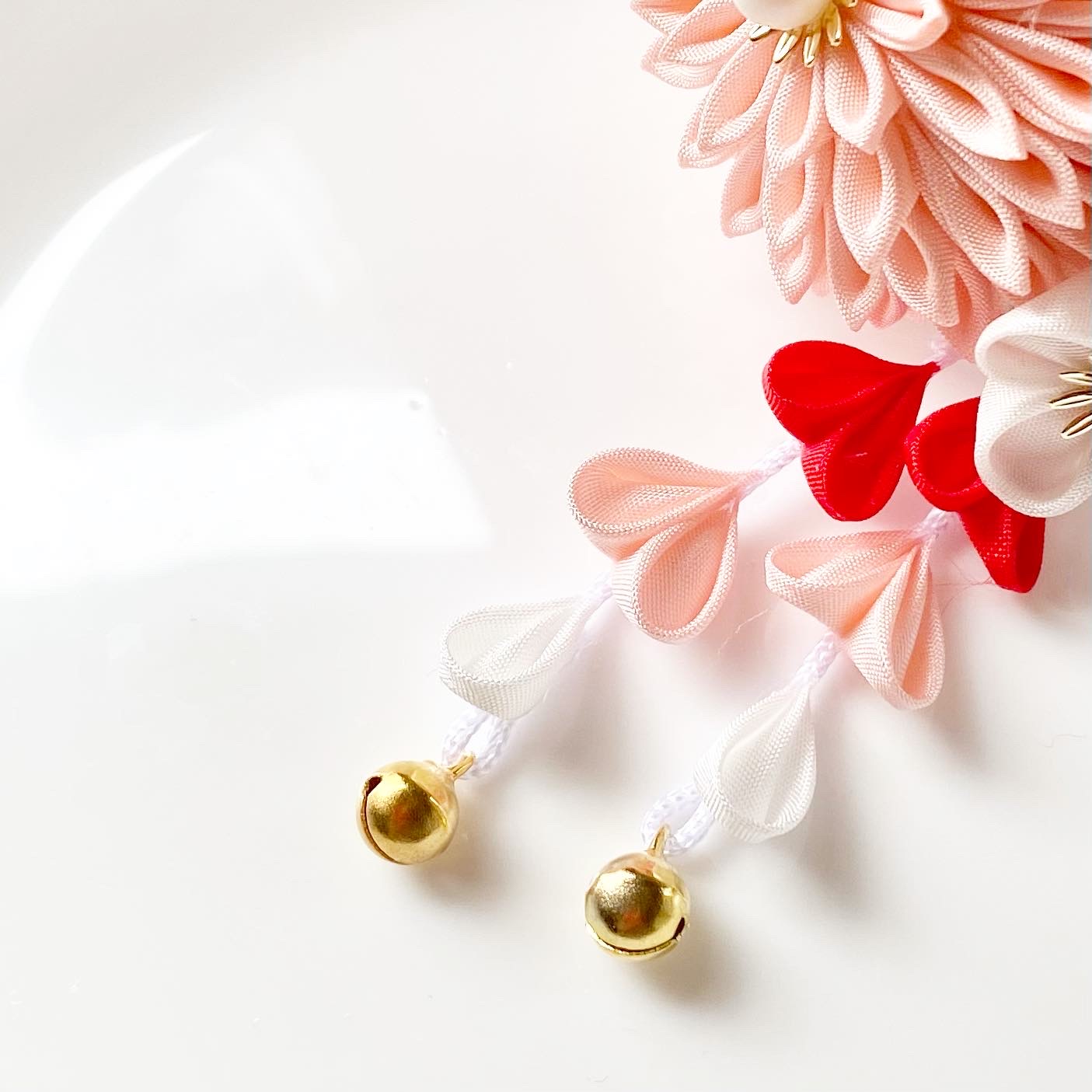 七五三 小さなお子さま用髪飾り（桜） かんざし つまみ細工 | iichi 
