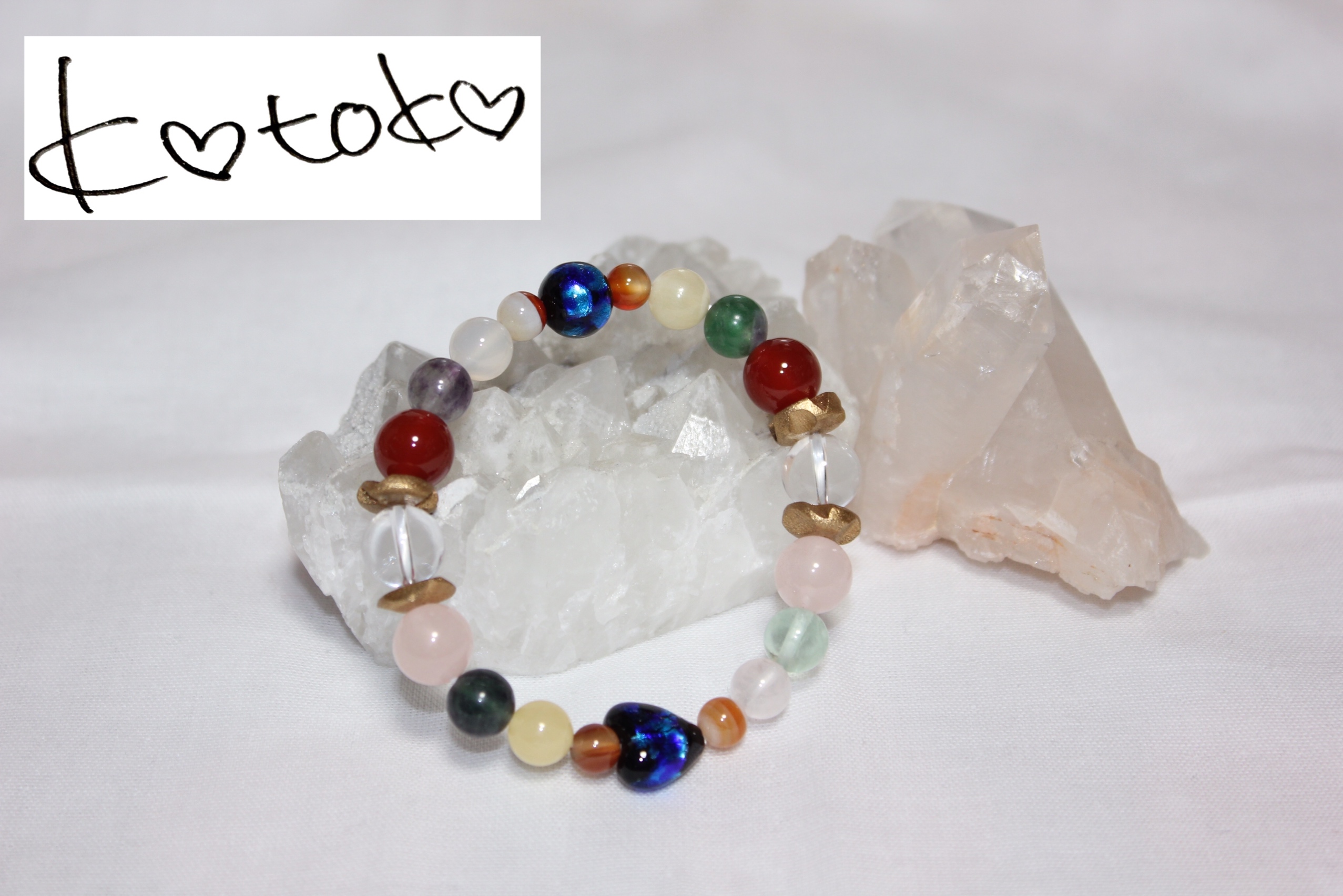 可愛い 天然石ブレスレット Iichi ハンドメイド クラフト作品 手仕事品の通販