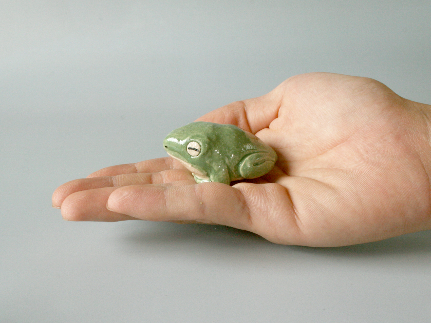 ゲコゲコ カエル の 陶置物 Iichi ハンドメイド クラフト作品 手仕事品の通販