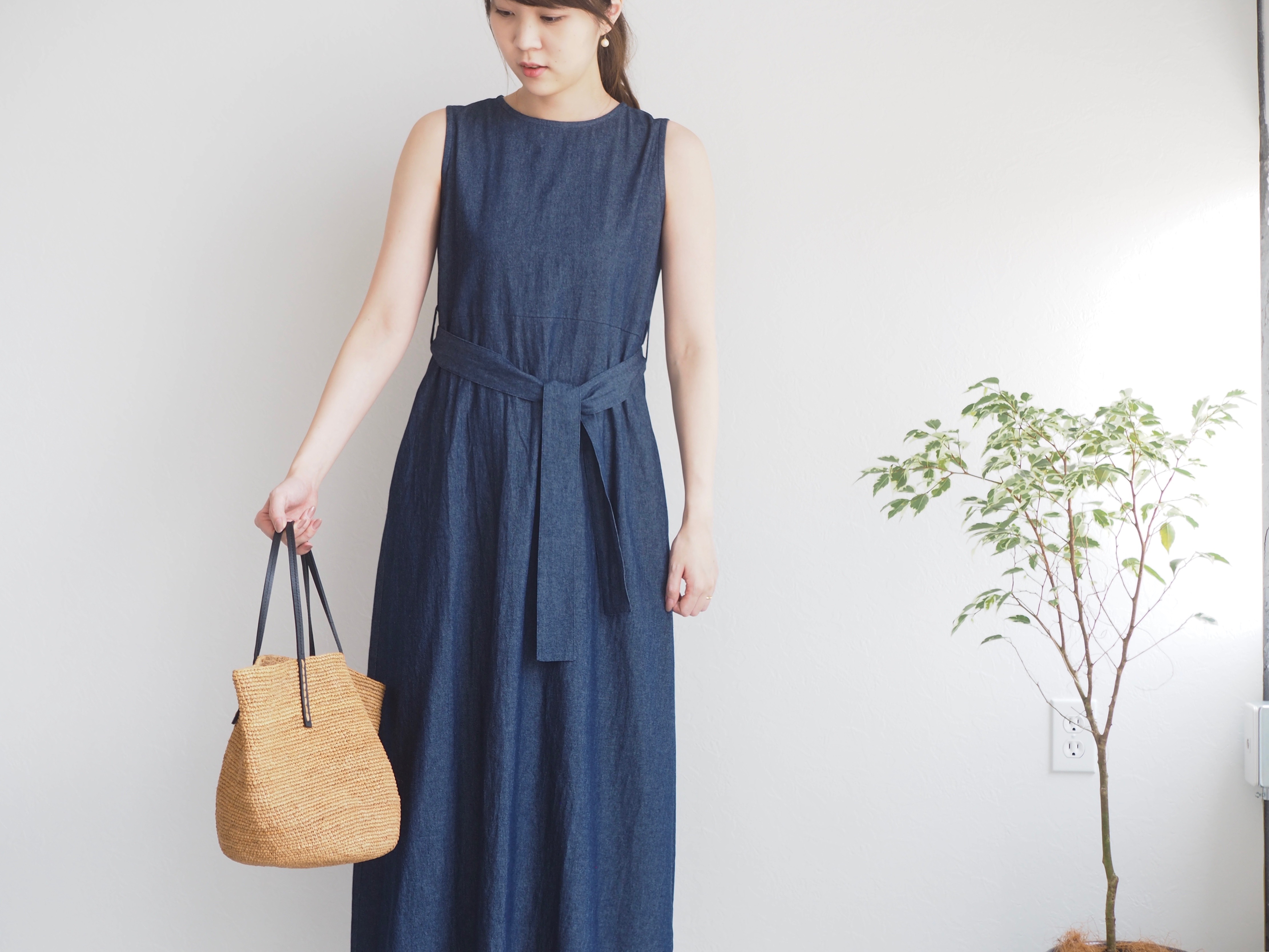 Iichi夏の福袋21 色が選べるストールとデニムワンピの2点セット Iichi ハンドメイド クラフト作品 手仕事品の通販