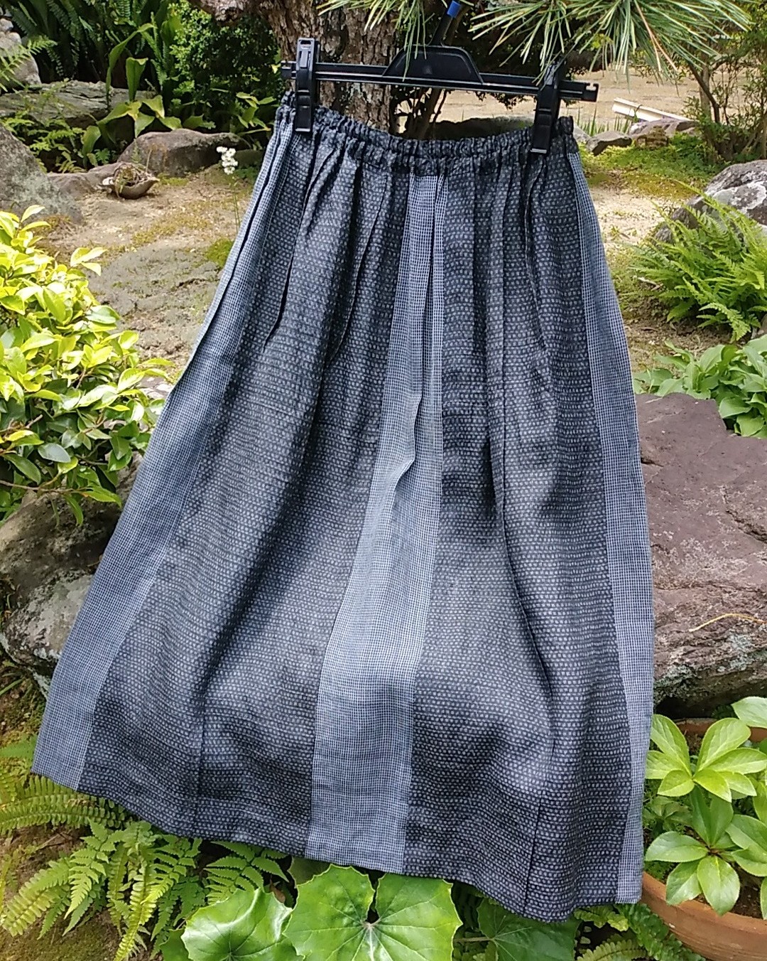 着物リメイク 麻上布のフレアースカート | iichi ハンドメイド 