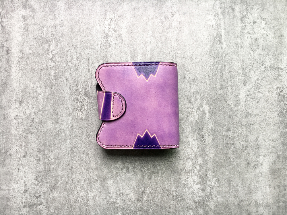 パープル 猫 本牛革 可愛い小銭入れ Iichi ハンドメイド クラフト作品 手仕事品の通販