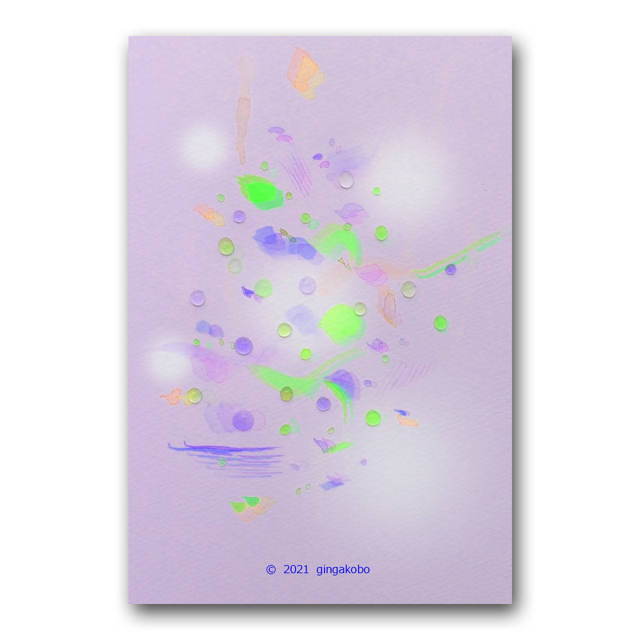 夢色に染められて 滴 しずく ほっこり癒しのイラストポストカード2枚組no 1396 Iichi ハンドメイド クラフト作品 手仕事品の通販