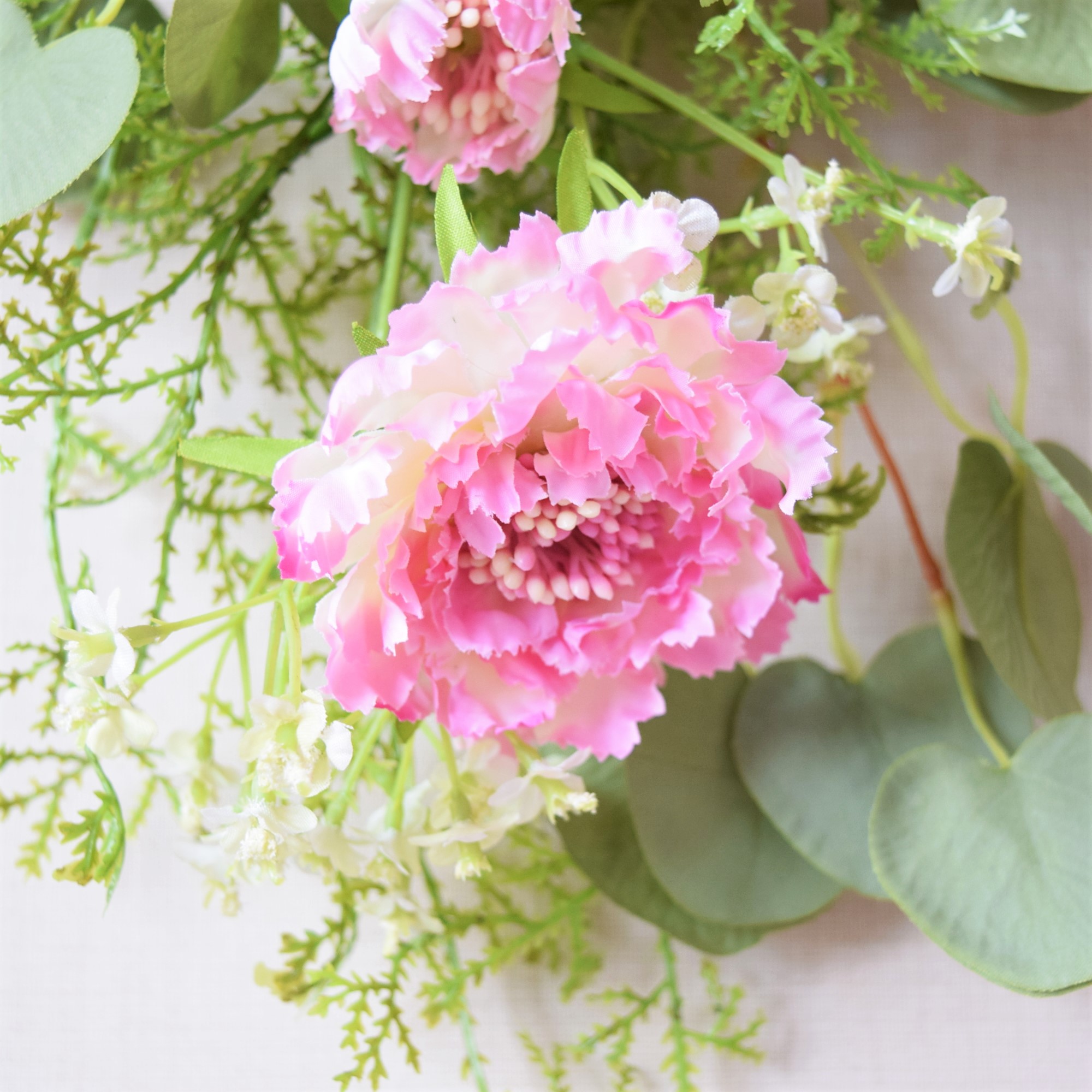 ピンクのスカビオサ爽やかスワッグ アーティフィシャルフラワー 送料込み Iichi ハンドメイド クラフト作品 手仕事品の通販