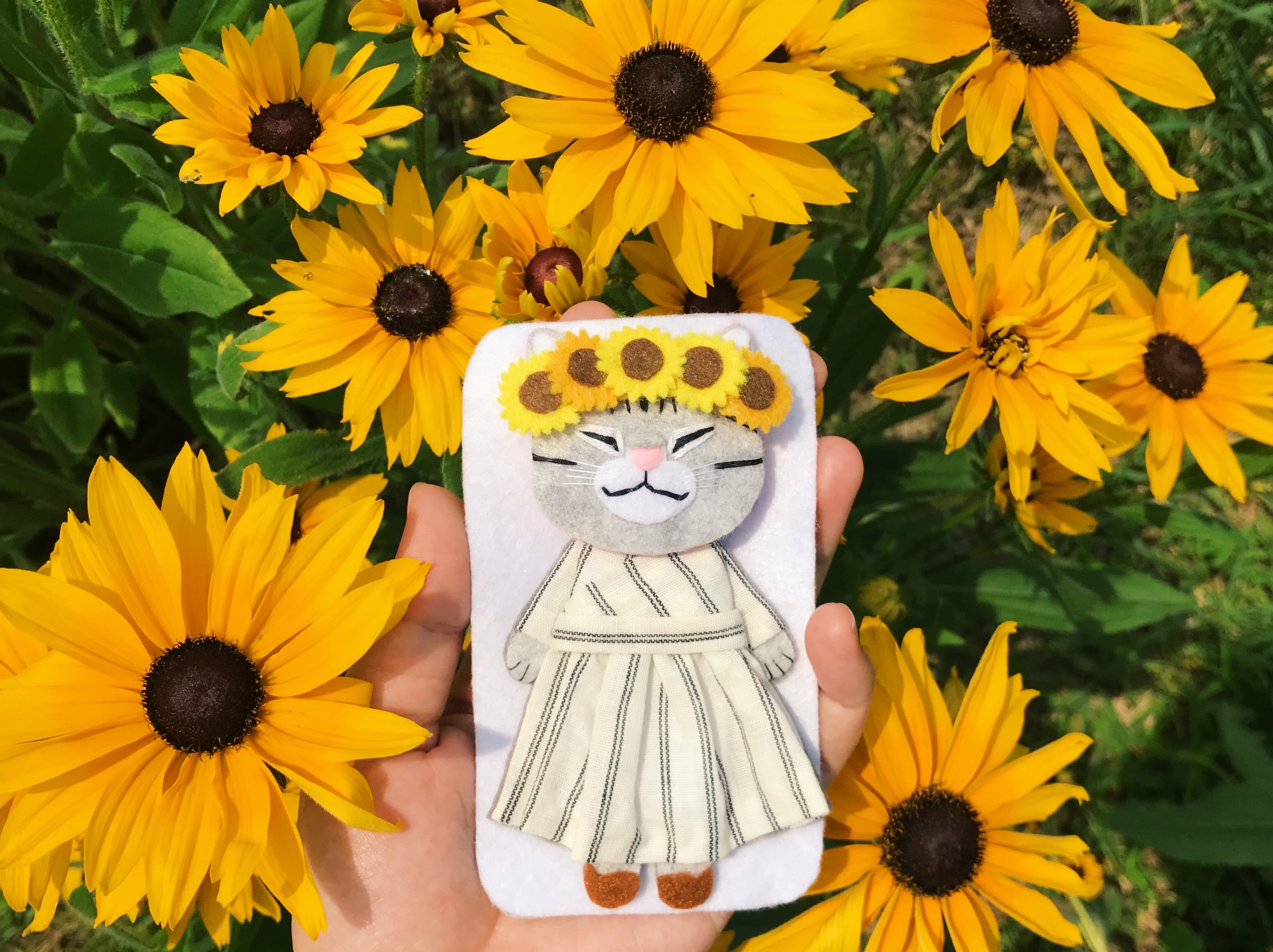 50%オフ】夏セール○完成品一点物【おねむねこバッグチャーム 
