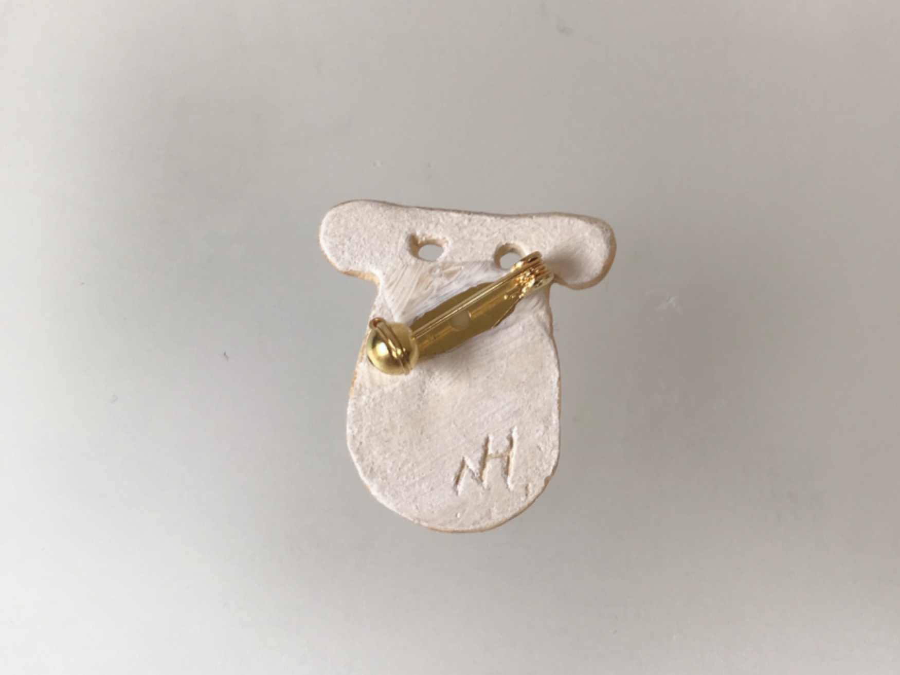 アンティークハープ 陶器ブローチ Iichi ハンドメイド クラフト作品 手仕事品の通販