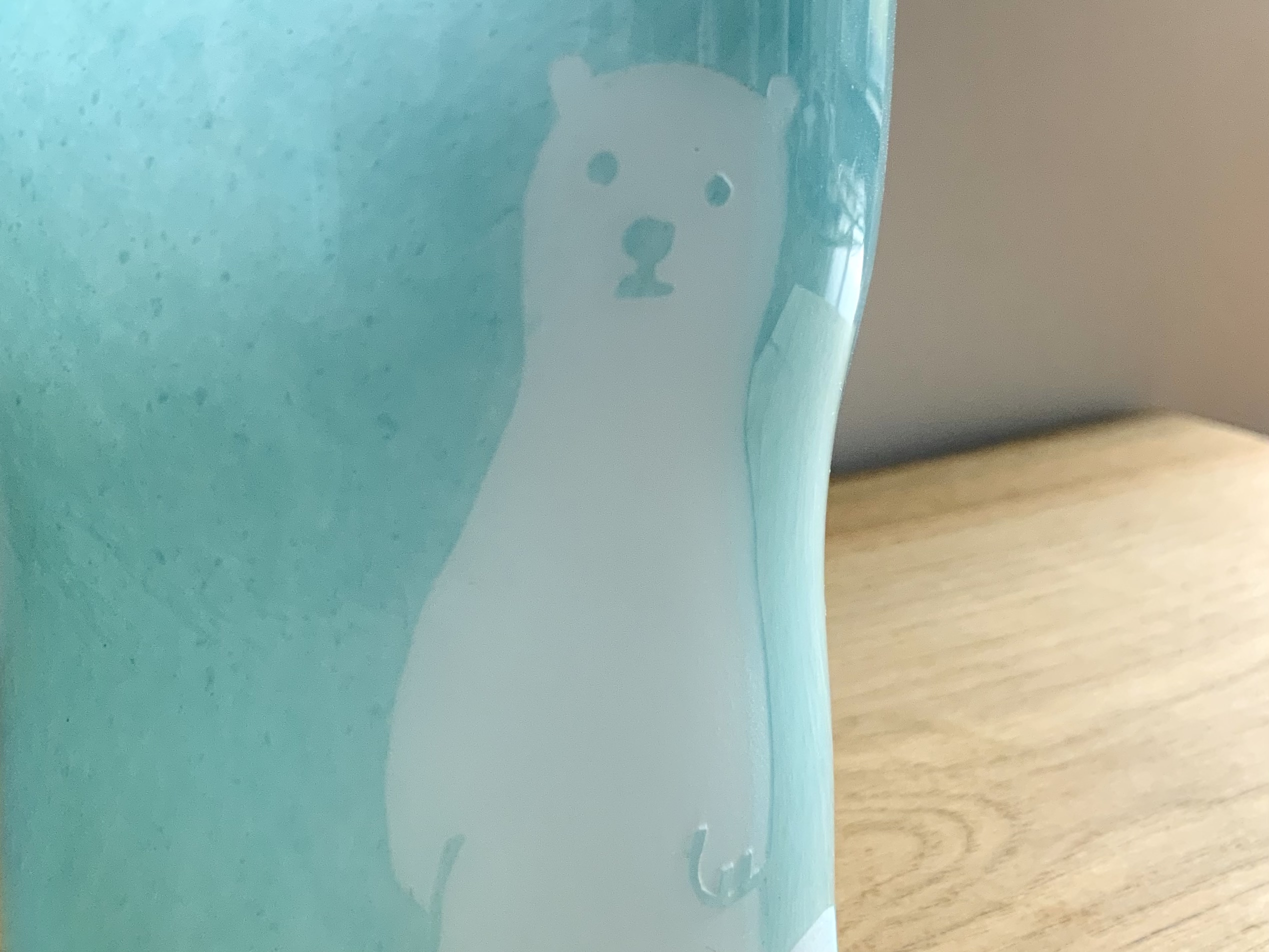 海cup シロクマ グレイシャーブルー グラス ビアグラス Iichi ハンドメイド クラフト作品 手仕事品の通販