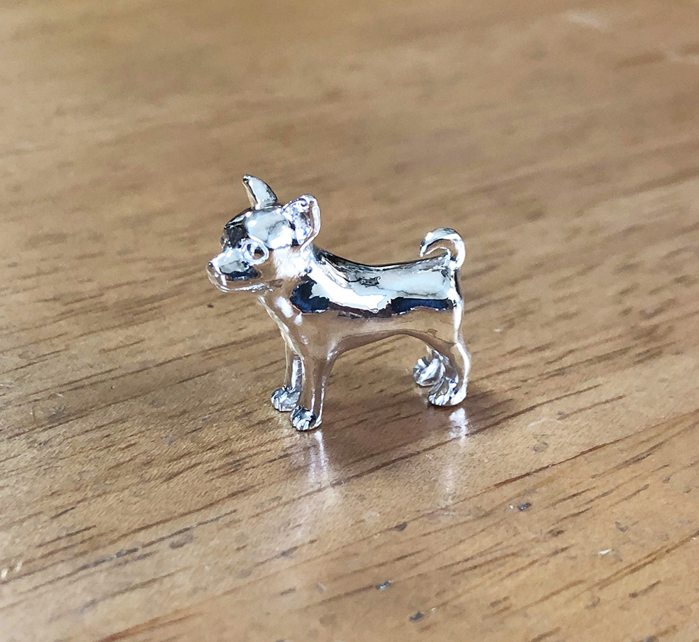 シルバー1000 犬の小さい置物 チワワ Chihuahua 純銀プチオブジェ Iichi ハンドメイド クラフト作品 手仕事品の通販