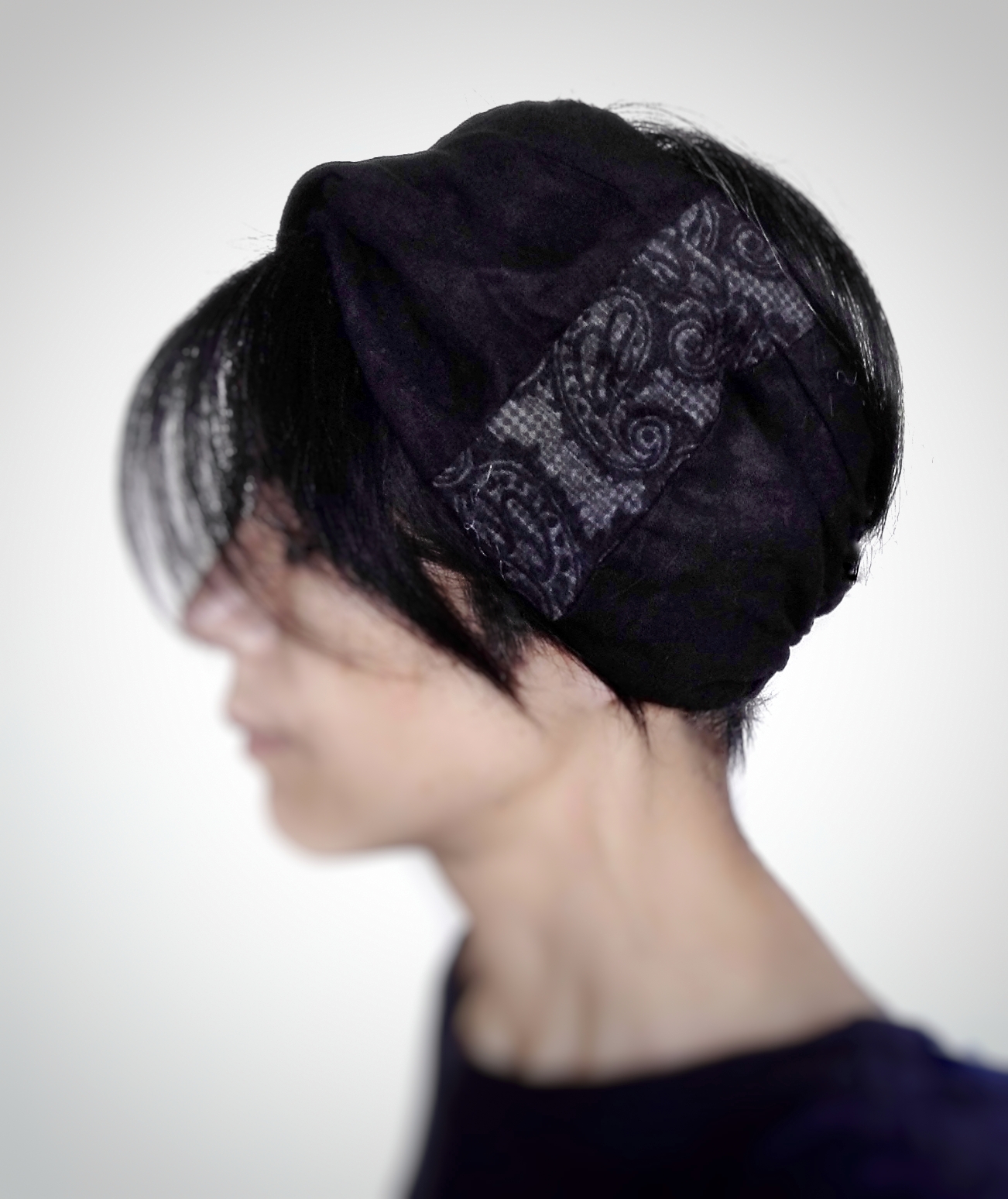 ターバンなヘアバンド リネン黒plus 送料無料 Iichi ハンドメイド クラフト作品 手仕事品の通販