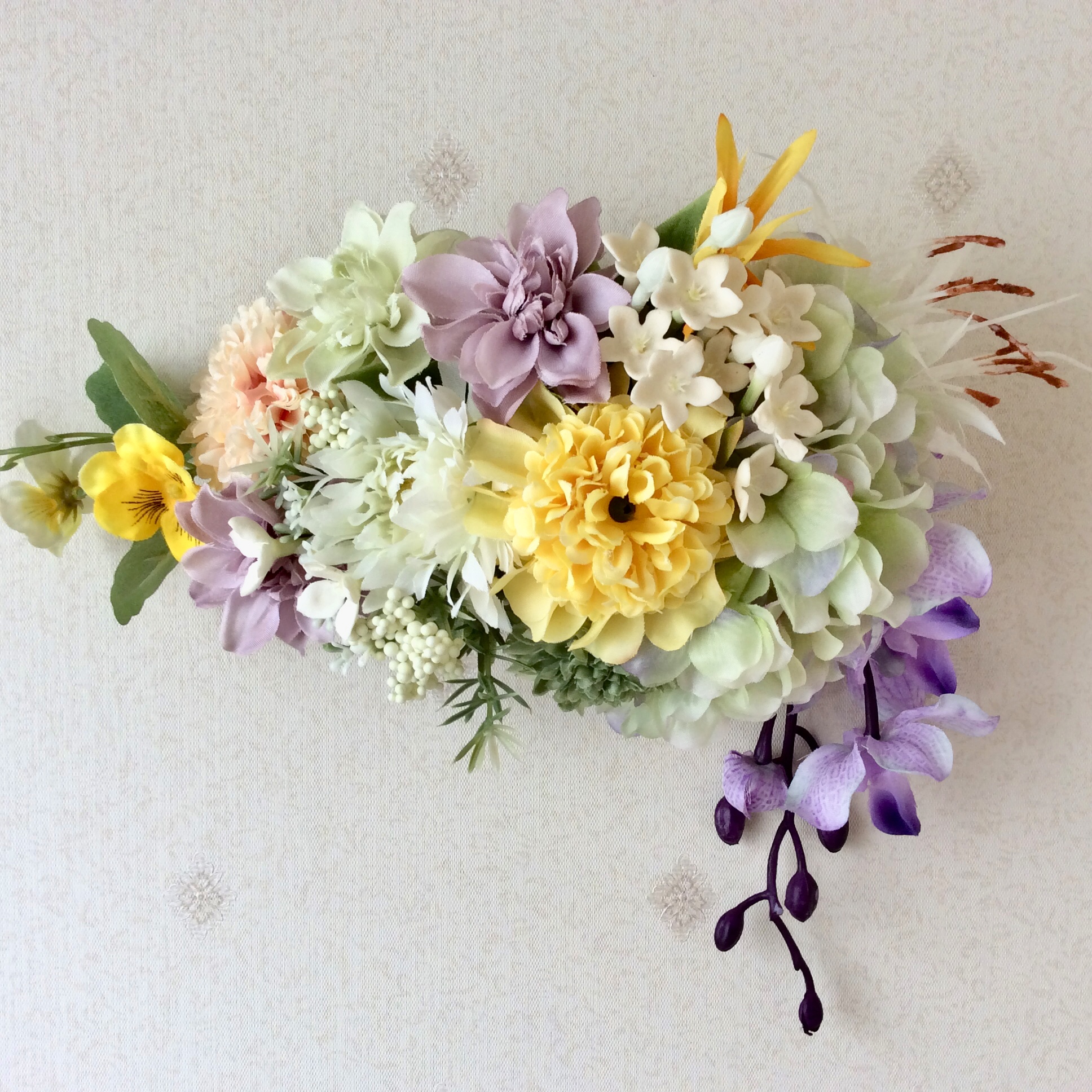 夏色のスワッグ 造花 スワッグ Iichi ハンドメイド クラフト作品 手仕事品の通販