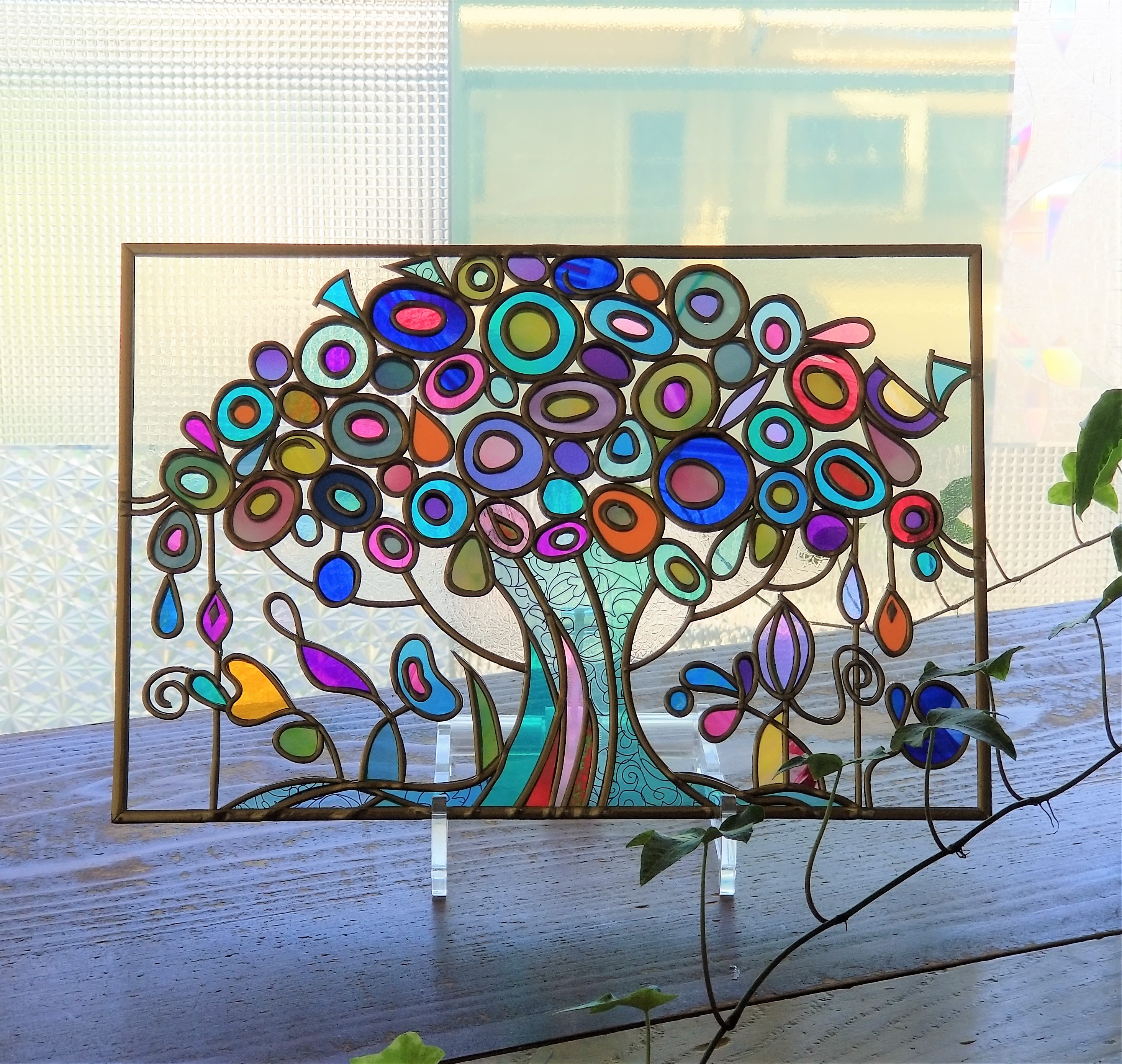 グラスアート飾り盾 アロホモーラ Iichi ハンドメイド クラフト作品 手仕事品の通販