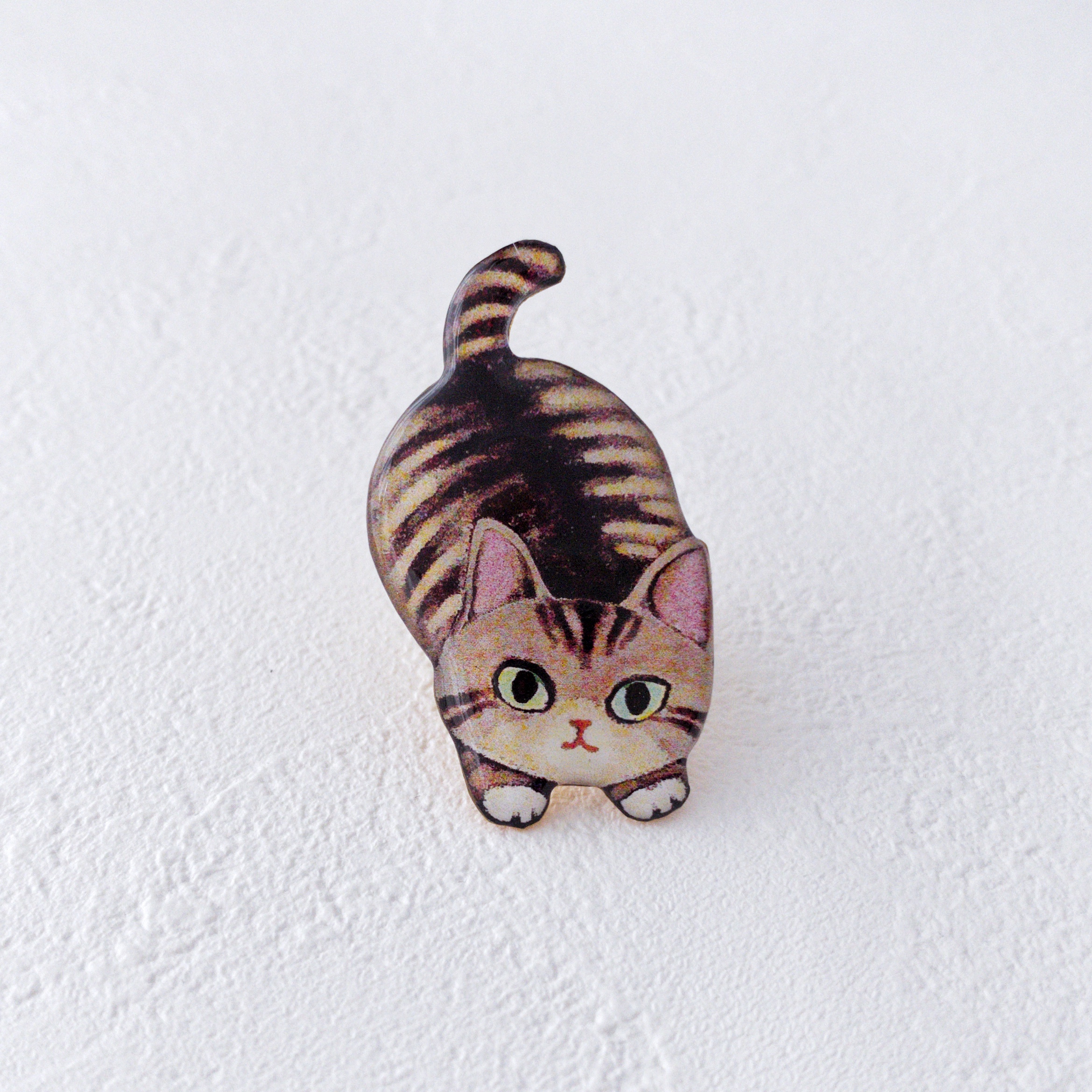 子猫のブローチ キジトラ Iichi ハンドメイド クラフト作品 手仕事品の通販