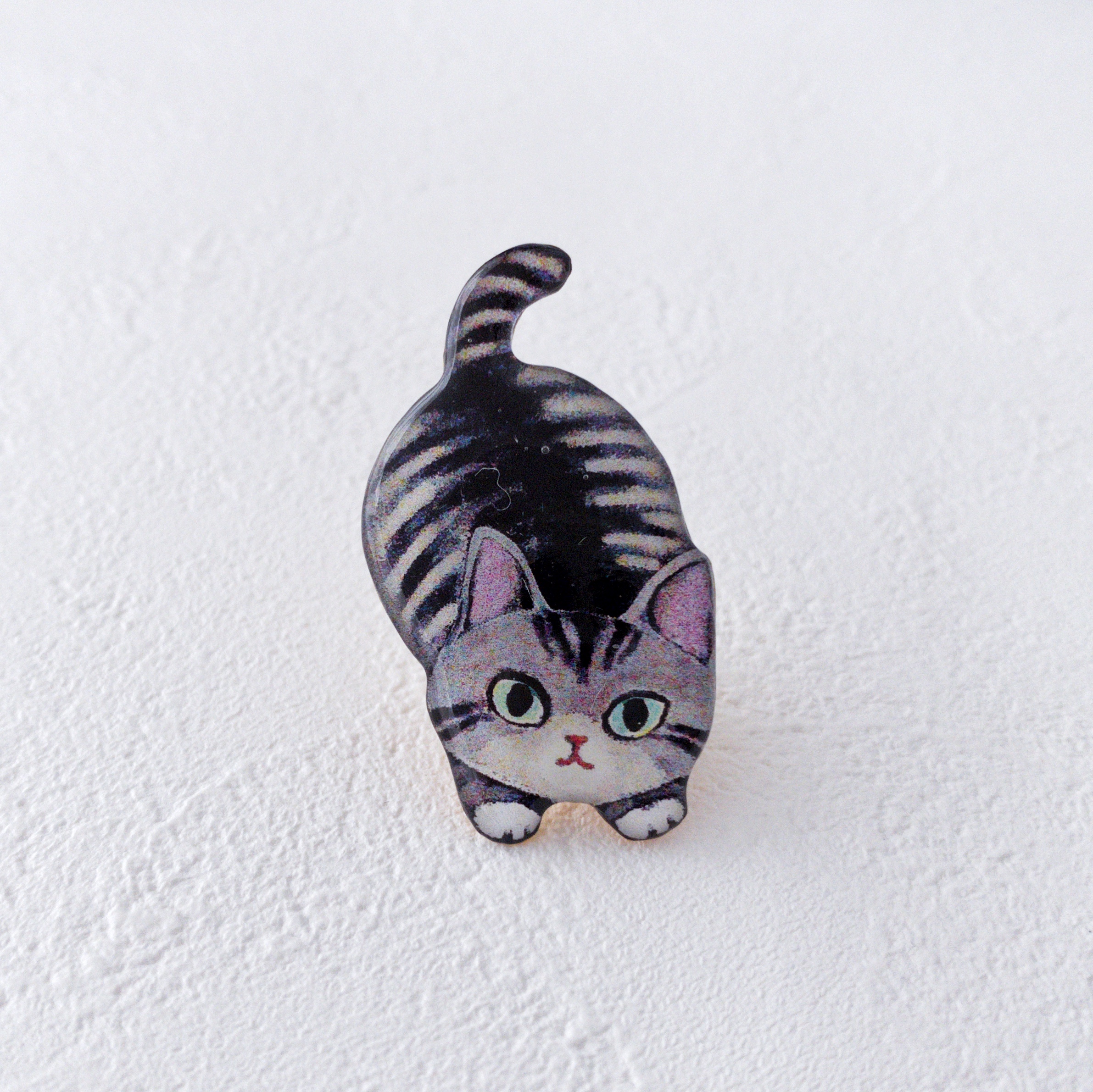 子猫のブローチ サバトラ Iichi ハンドメイド クラフト作品 手仕事品の通販