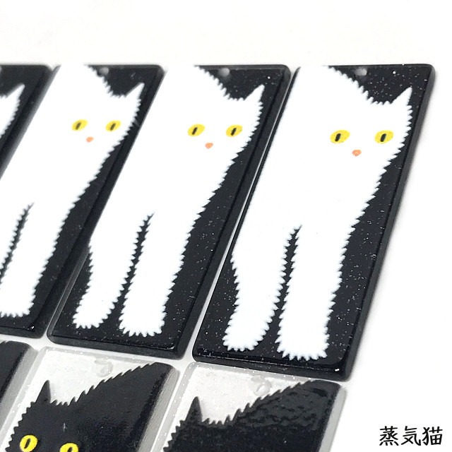 白猫と黒猫アクリルチャーム 8個 猫パーツ ハンドメイド素材 Iichi ハンドメイド クラフト作品 手仕事品の通販