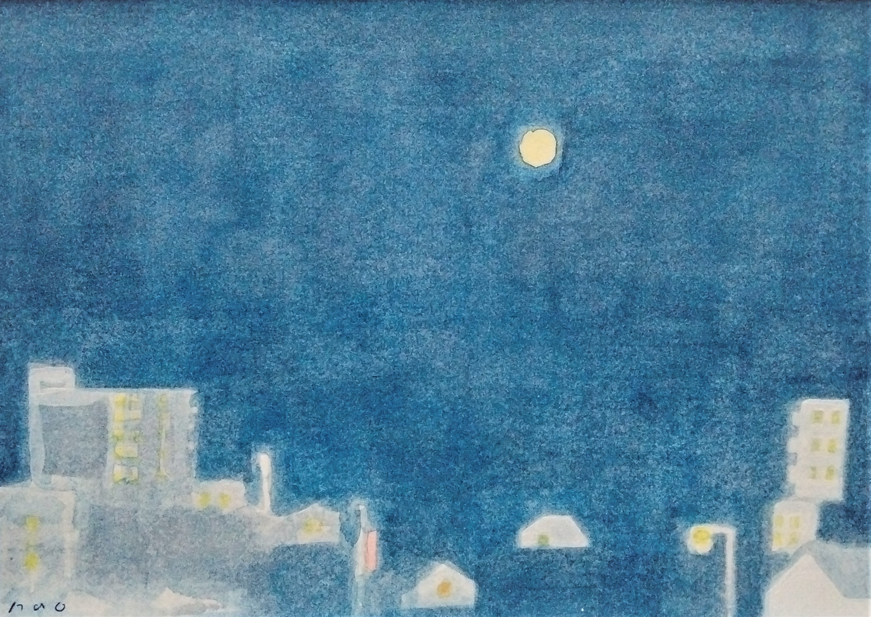 原画 月がきれいな夜に 水彩イラスト 木製額縁入り Iichi ハンドメイド クラフト作品 手仕事品の通販 原画 月がきれいな夜に 水彩イラスト 木製額縁入り Iichi ハンドメイド クラフト作品 手仕事品の通販